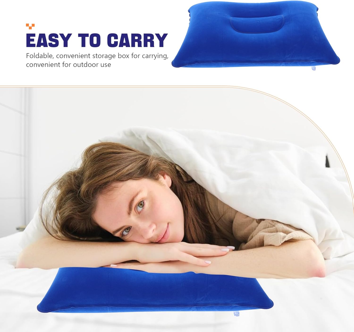 Healifty Inflatable Travel Pillow Neck Support for Hiking Camping Home and Office