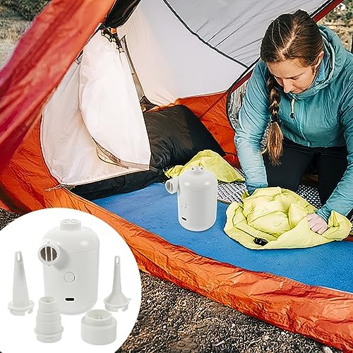 Quickly Inflates Air Mattresses Pools in Minutes USB Rechargeable Inflater Pump for Camping Picnic or Home Use