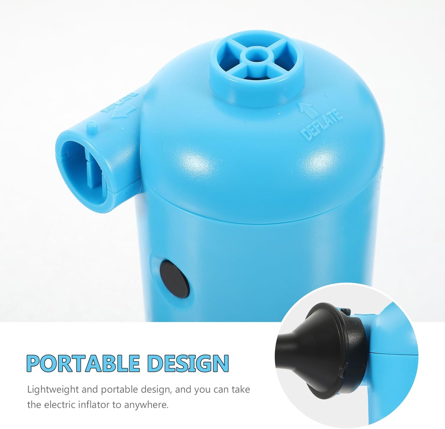 Electric Air Pump Rechargeable Portable Setup for Inflatable Mattresses Pools More