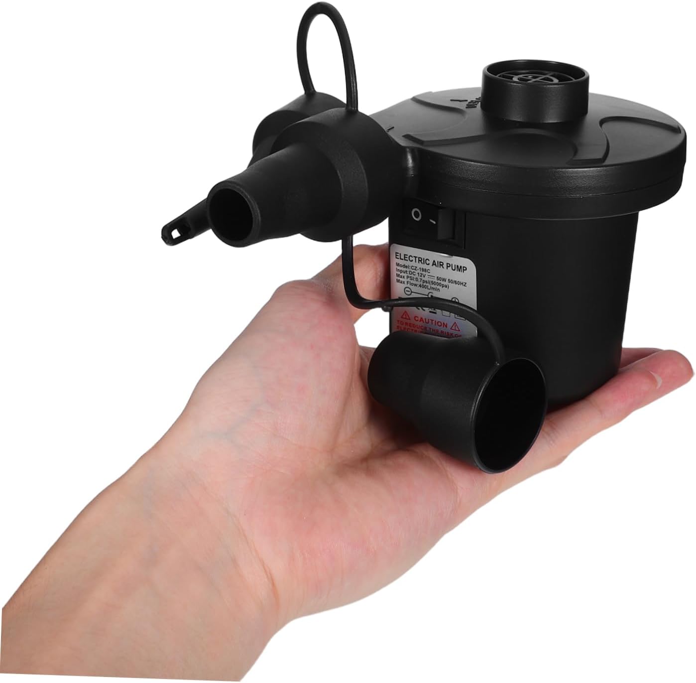 STOBAZA 1 Set Nozzle Quiet Operation Power Pump for Camping Pool Inflatable Beds Efficient Reliable