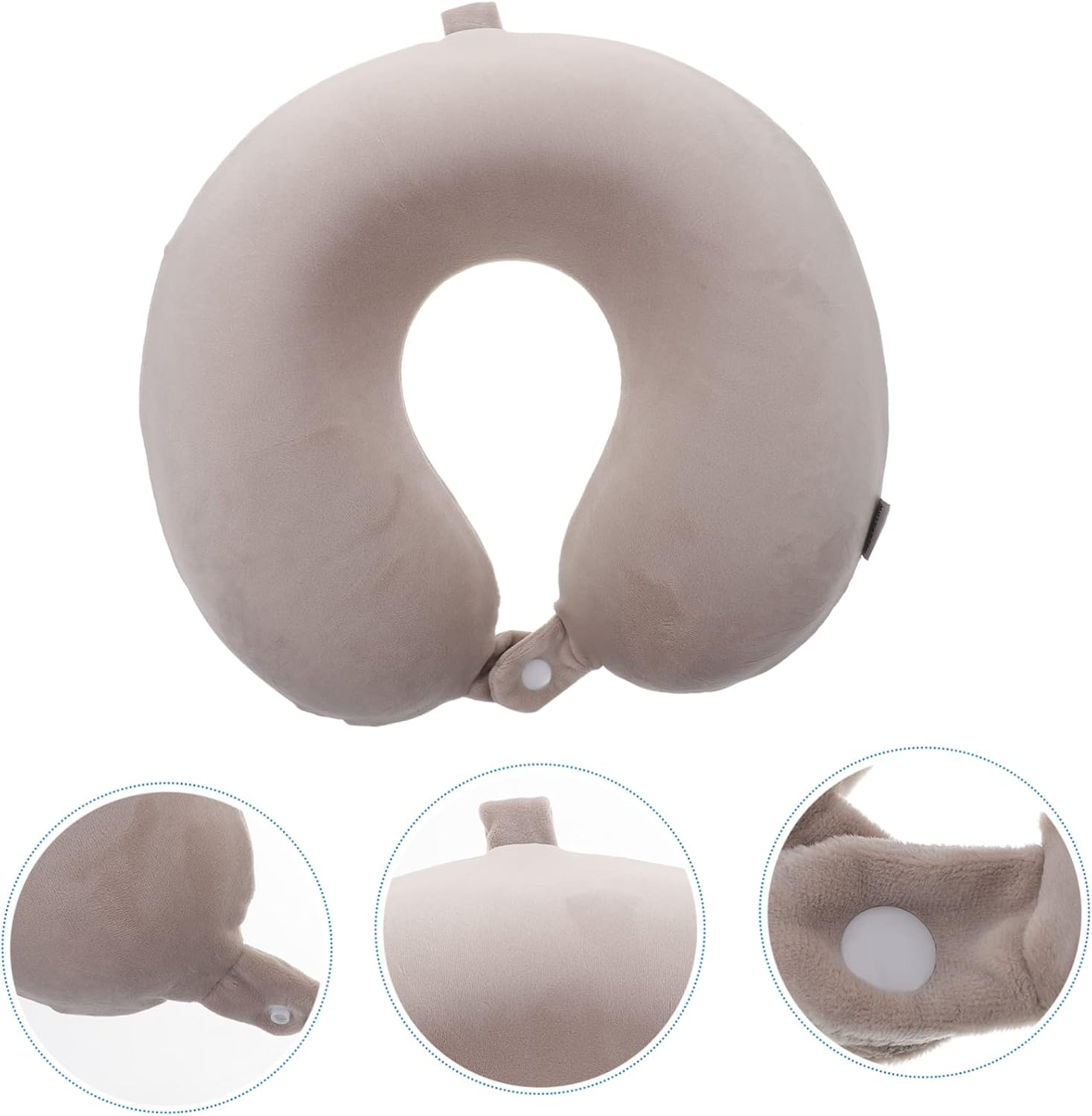 Cabilock Travel U-Shaped Pillow Soft Comfortable Neck Pillow for Long Trips