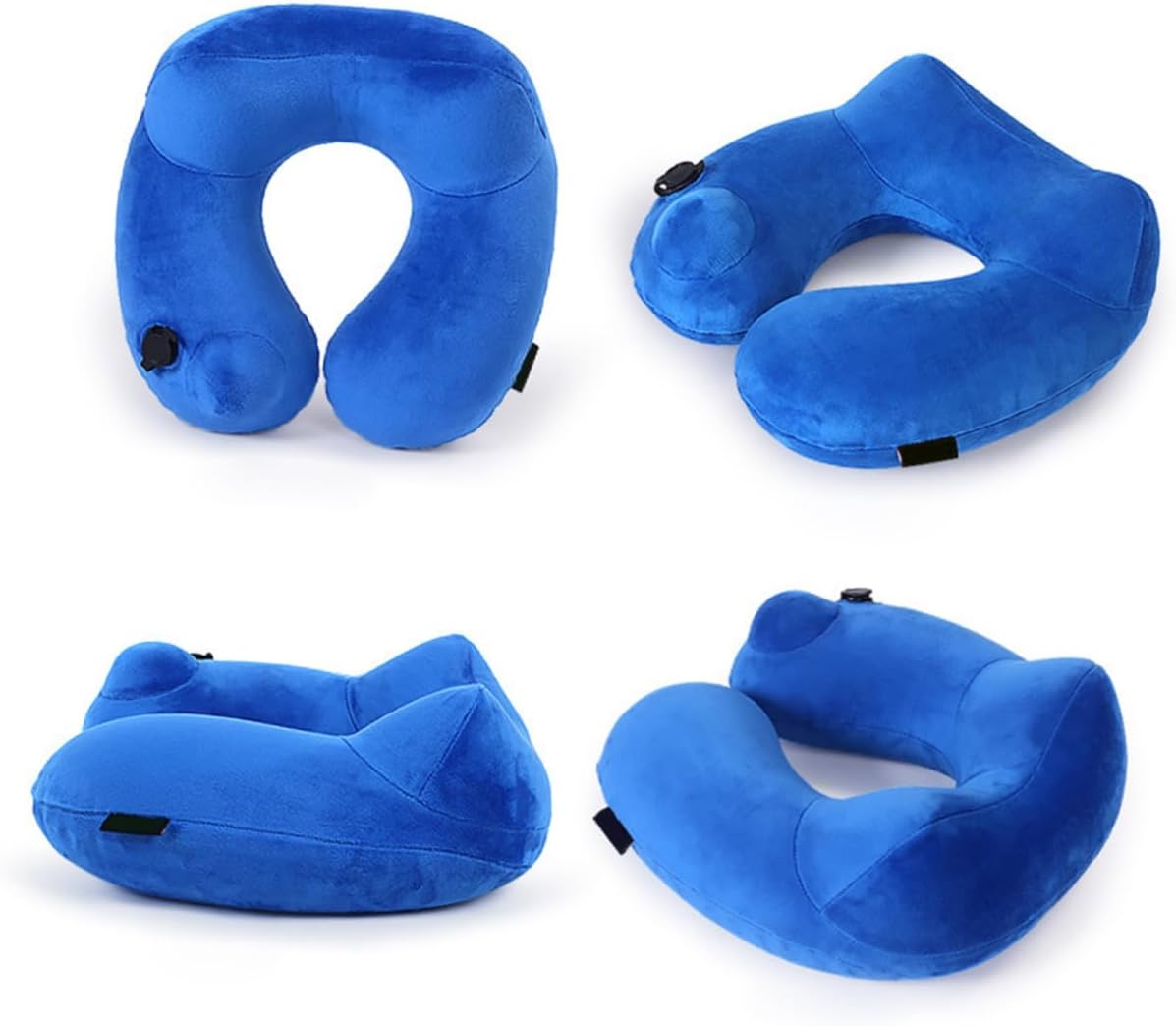 U-Shaped Travel Pillow Neck Support Ergonomic Design for Airplanes Trains Home Use Fast Inflated in Seconds