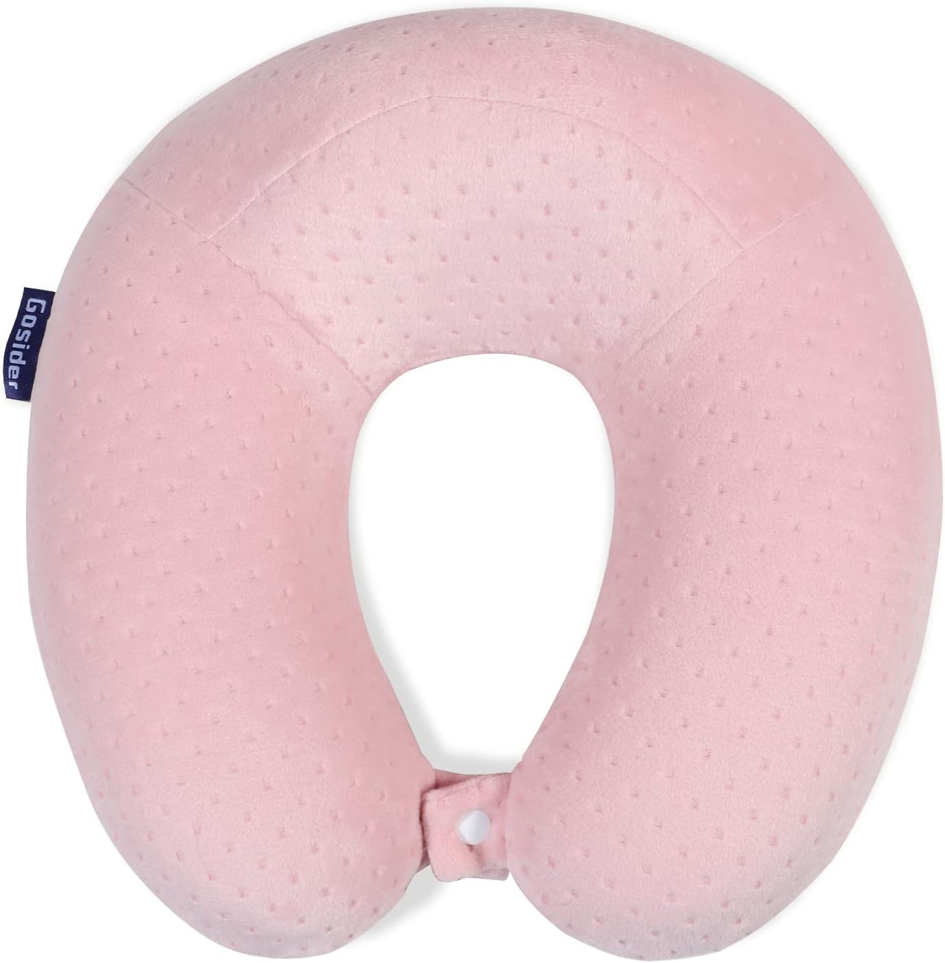 Gosider U-shape Memory Foam Travel Pillow Pink - Comfortable Airplane Pillow for Head and Neck Support