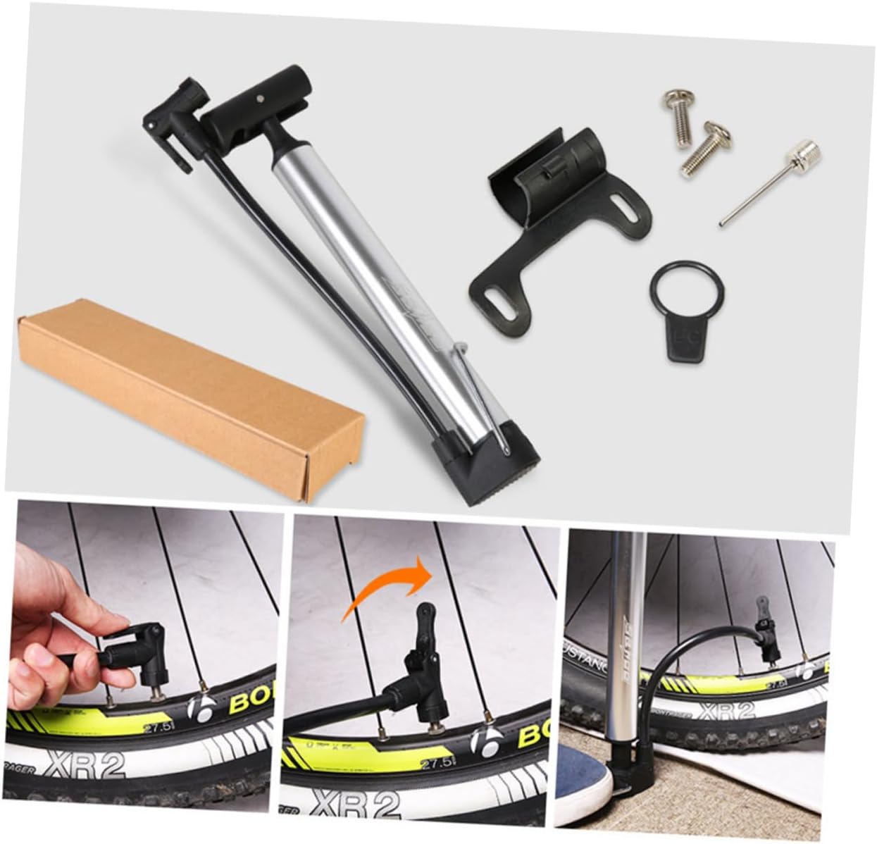 Best ValuePortable Electric Air Pump for Car Scooter Bike Tires Easy to Use and Durable Aluminum Design