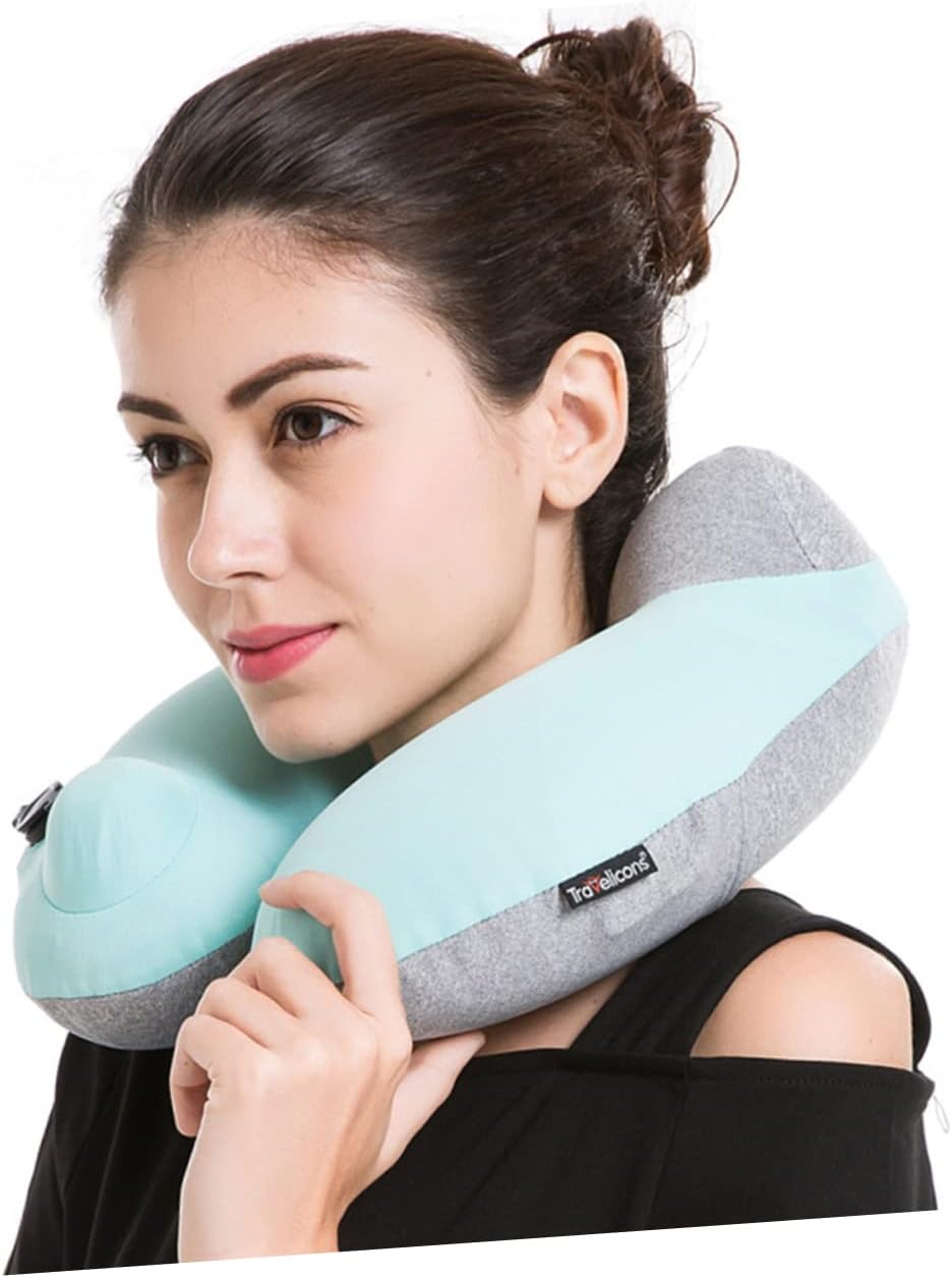 IMIKEYA Flatable Travel Pillow Compact Lightweight Neck Support for Travel and Comfort
