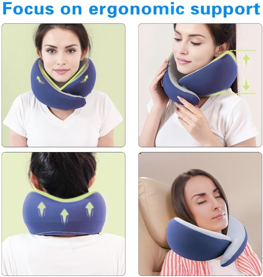 Belecy Travel Pillows for Airplanes - Perfect for Relaxing With Ergonomic Support
