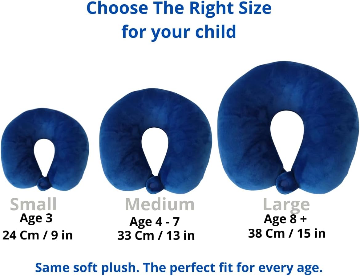 BelkVilo Small Compact Airplane Car Stroller Travel Pillow with Cute Penguin Plush for Kids Age 3