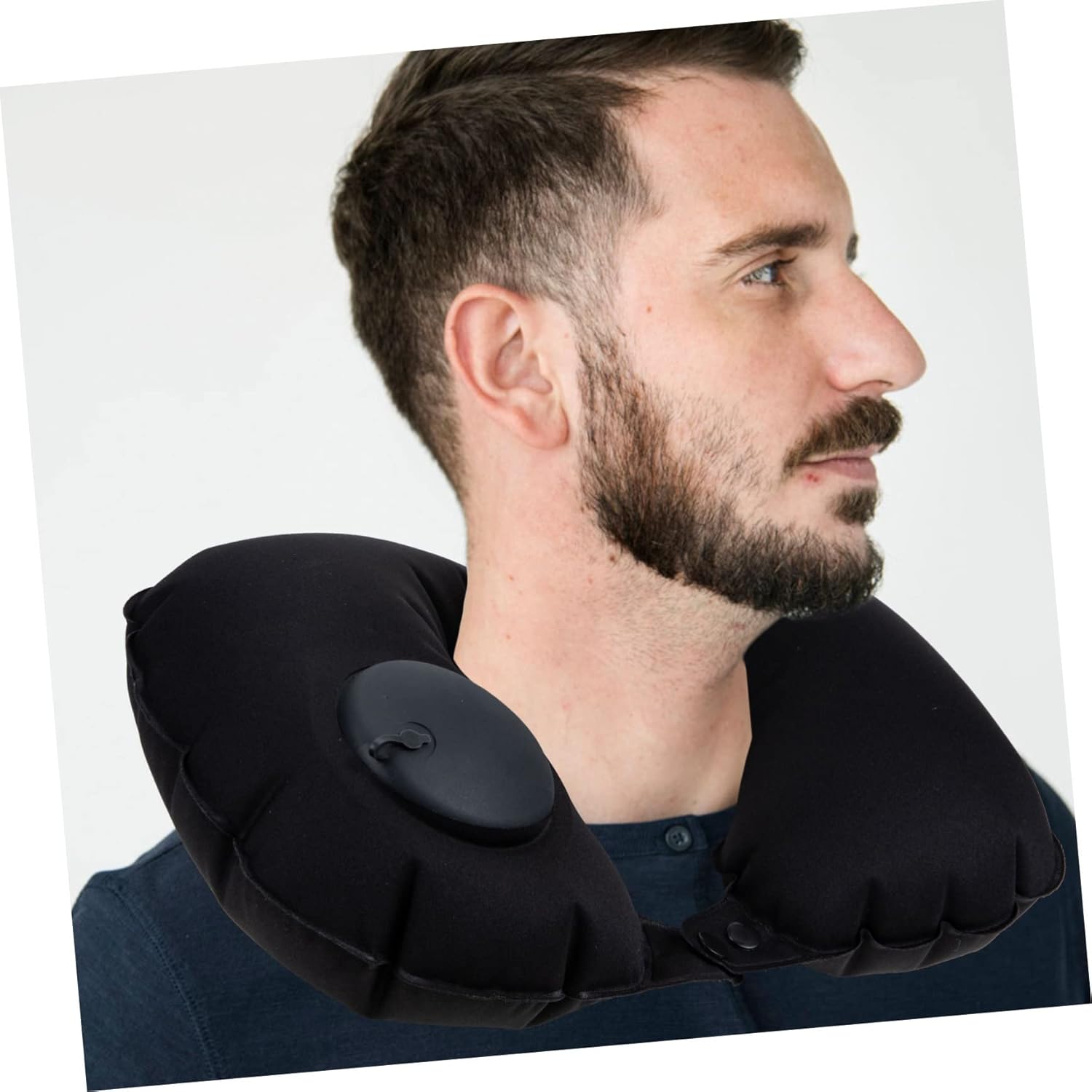 ABOOFAN Portable Inflatable Travel Pillow Neck Support Comfort for Flights More