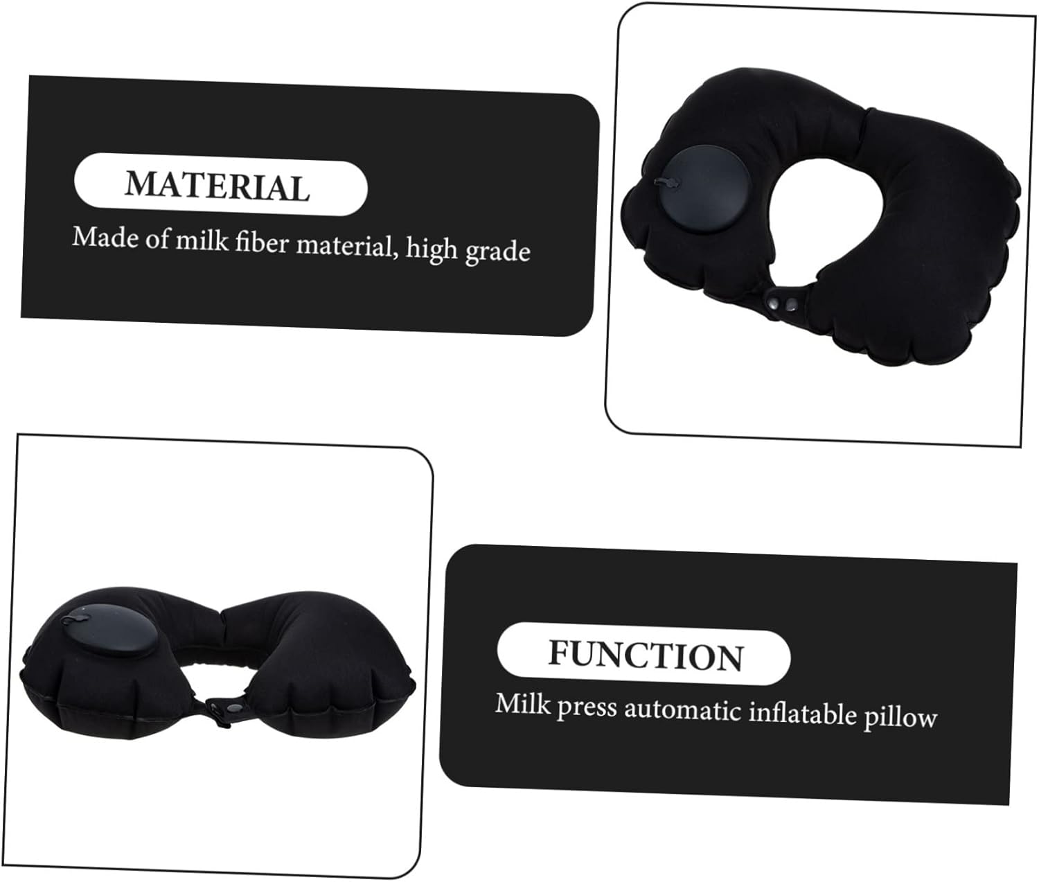 ABOOFAN Portable Inflatable Travel Pillow Neck Support Comfort for Flights More