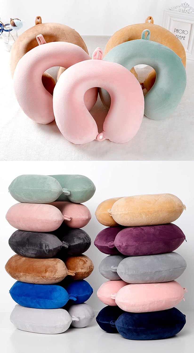 Perfect for Travel Portable Memory Foam Neck Pillow for Airplanes Cars and Office Use