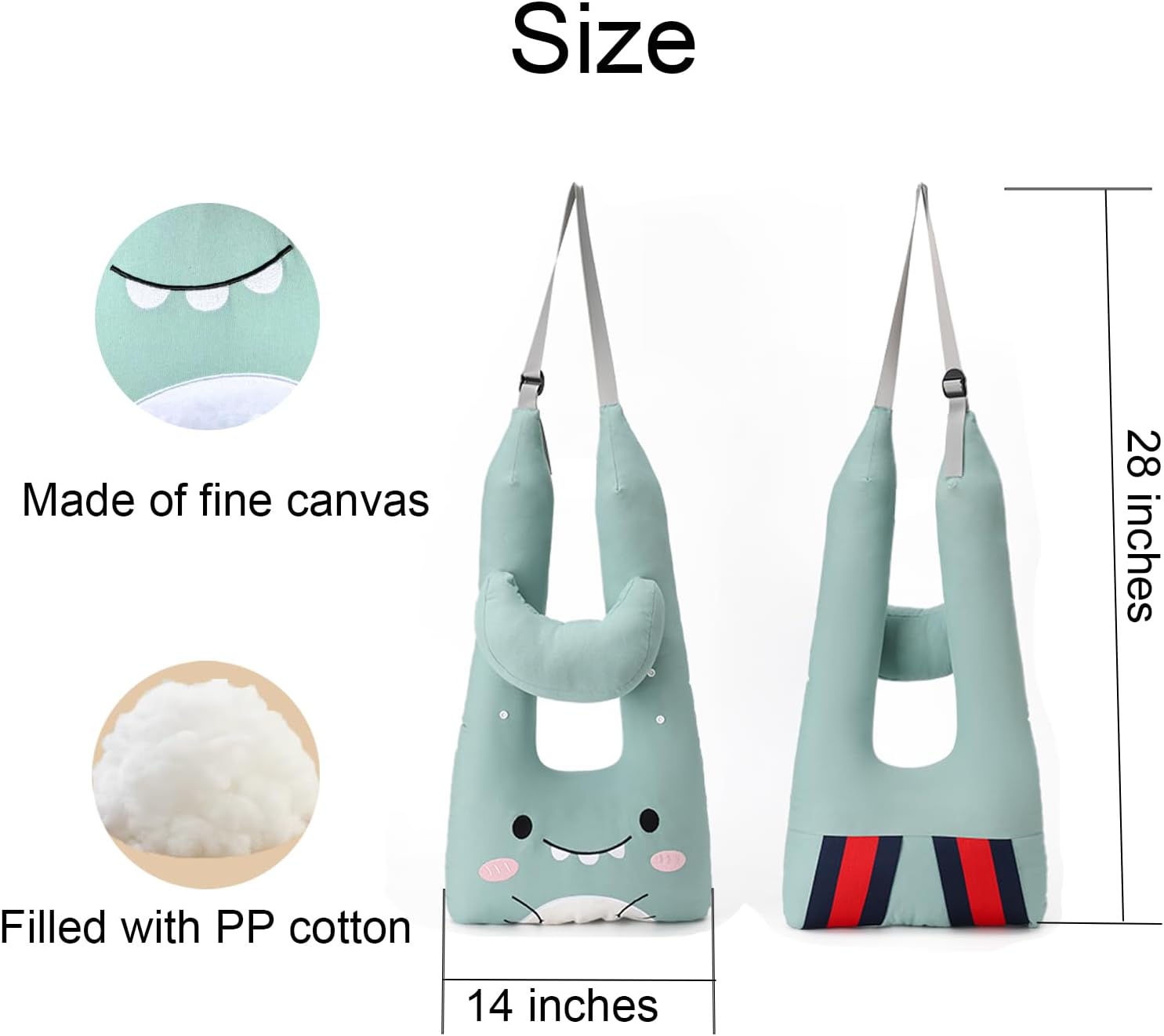 Long Huo U-Shaped Travel Pillow for Adults and Kids - Skin-Friendly Car Seat Pillow for Road Trips