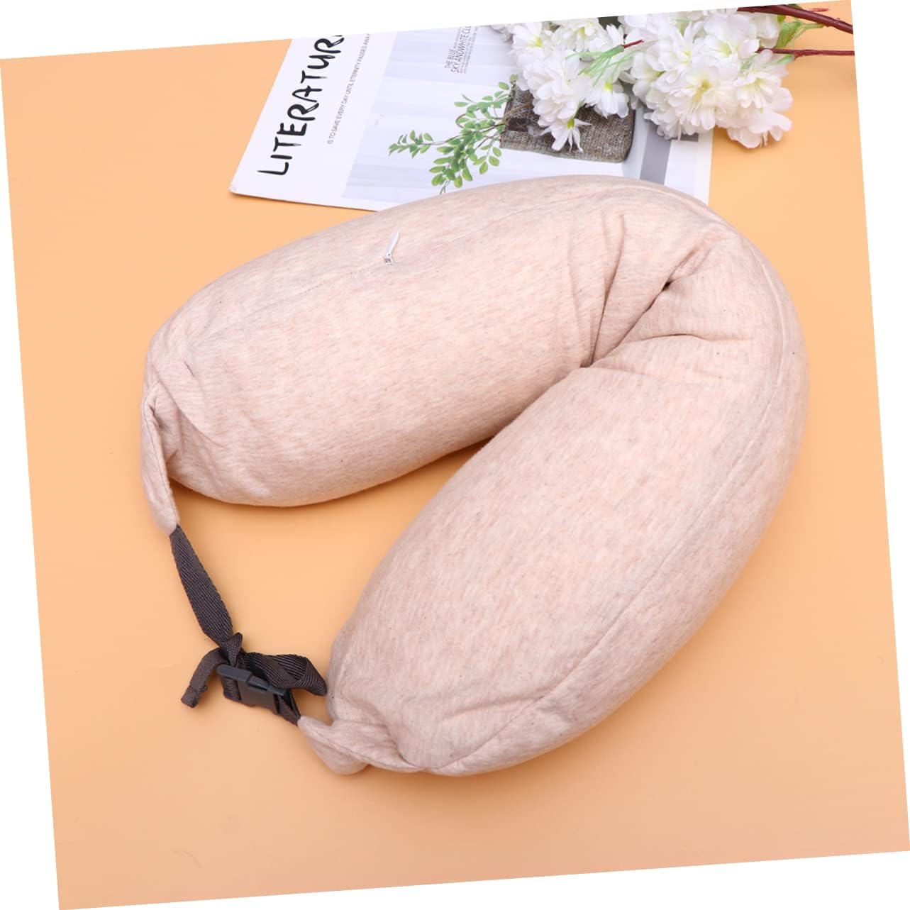 Soft Elastic U-Shaped Travel Pillow for Neck Support Office Home Use
