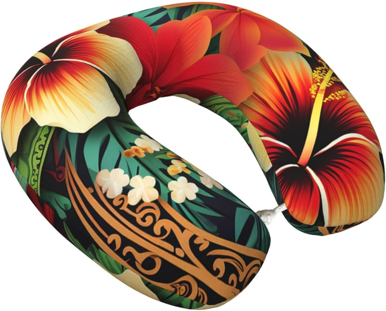 Hawaiian Style Memory Foam Travel Pillow Neck Support for Plane Car Home Comfort