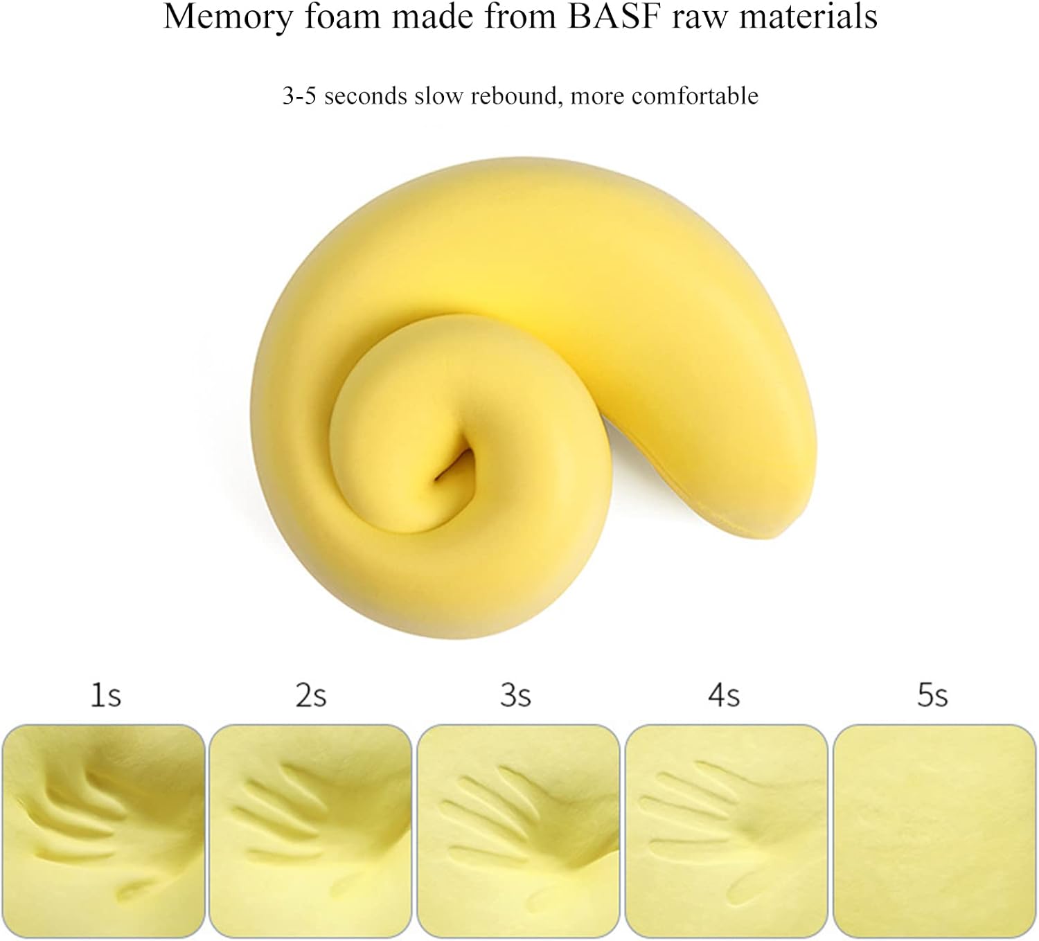 Neck and Head Support Pillow Stop Head from Falling Forward Memory Foam Travel Pillow for Airplane Train or Camp Use