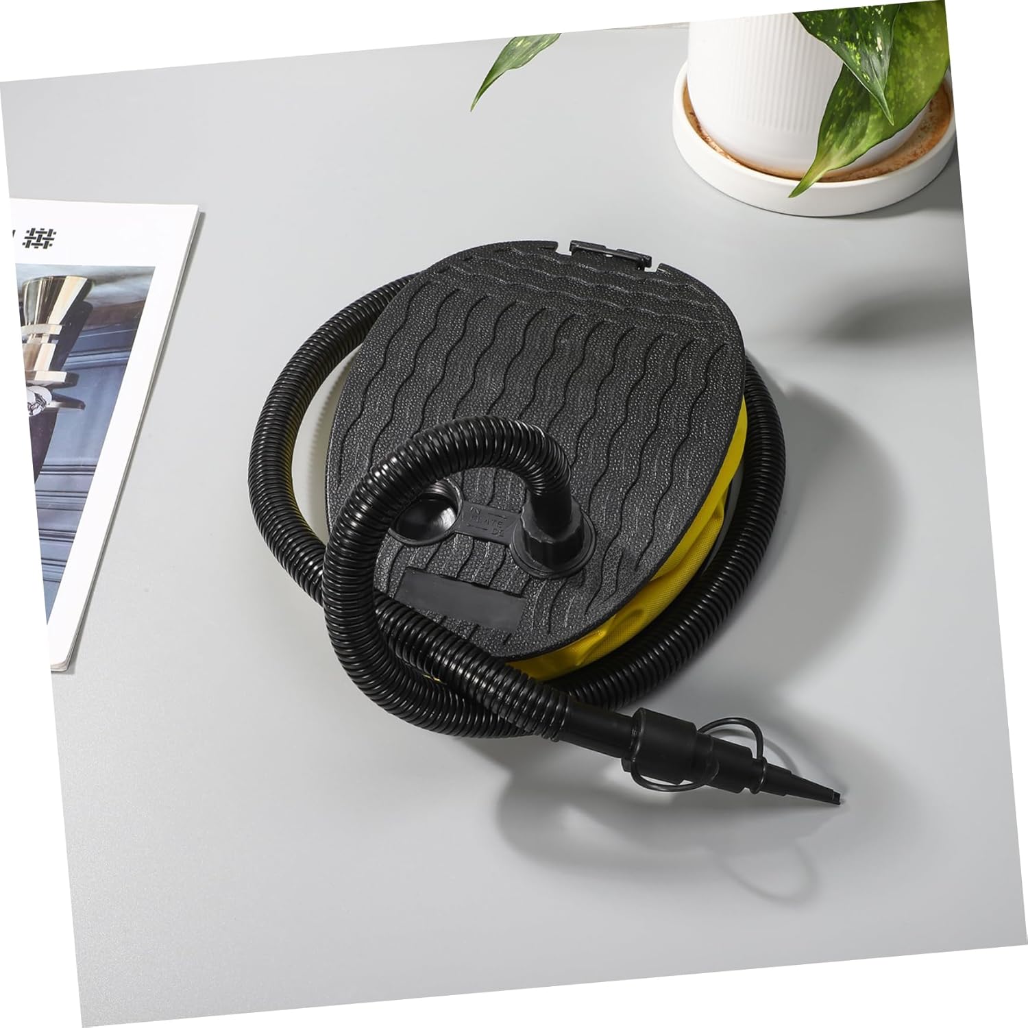 Mucklily Bellow Foot Pump Inflator for Air Mattress Camping Yoga Ball Portable