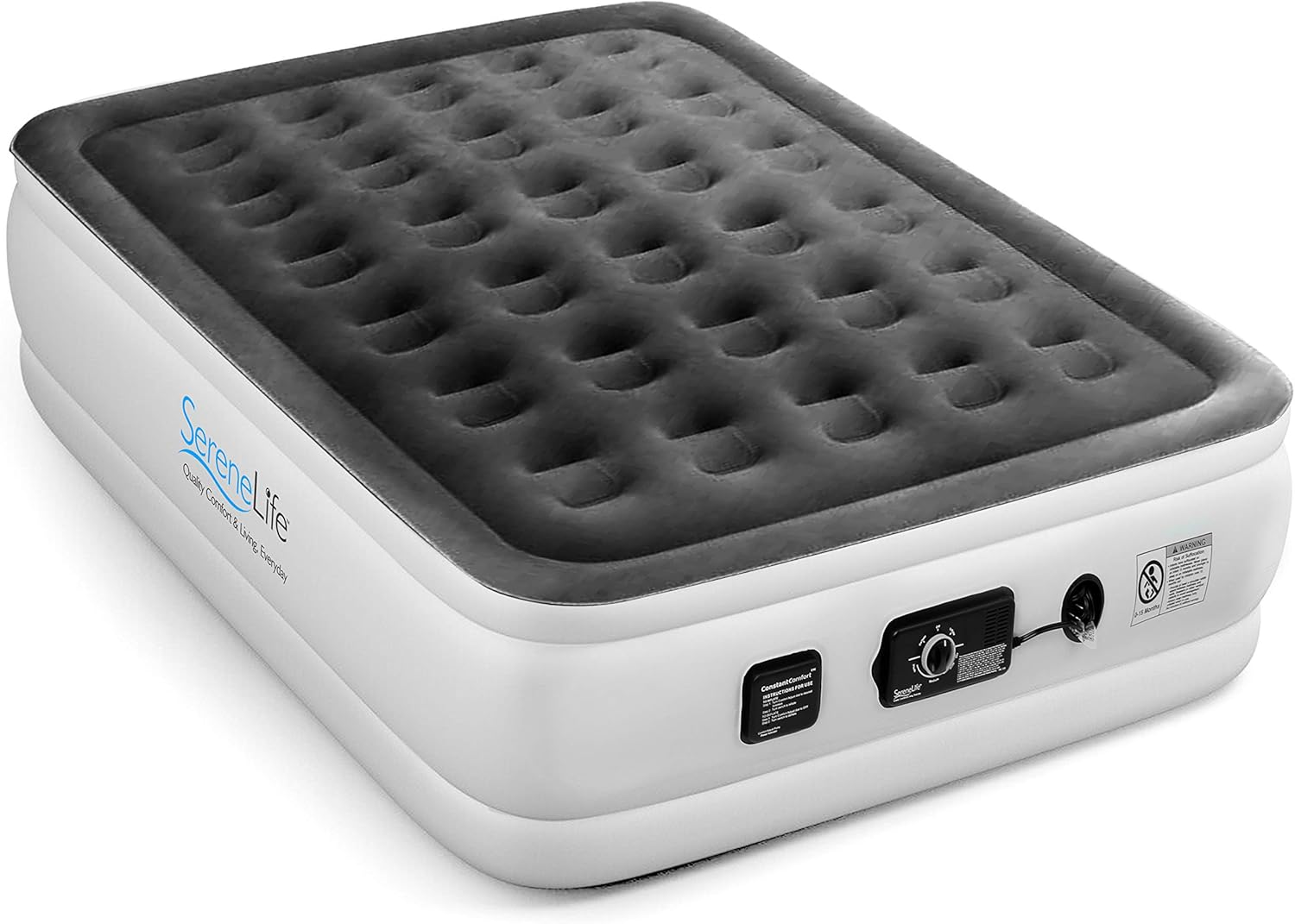 SereneLife Luxury Full Size Air MattressComfort Support for Home Camping and Travel
