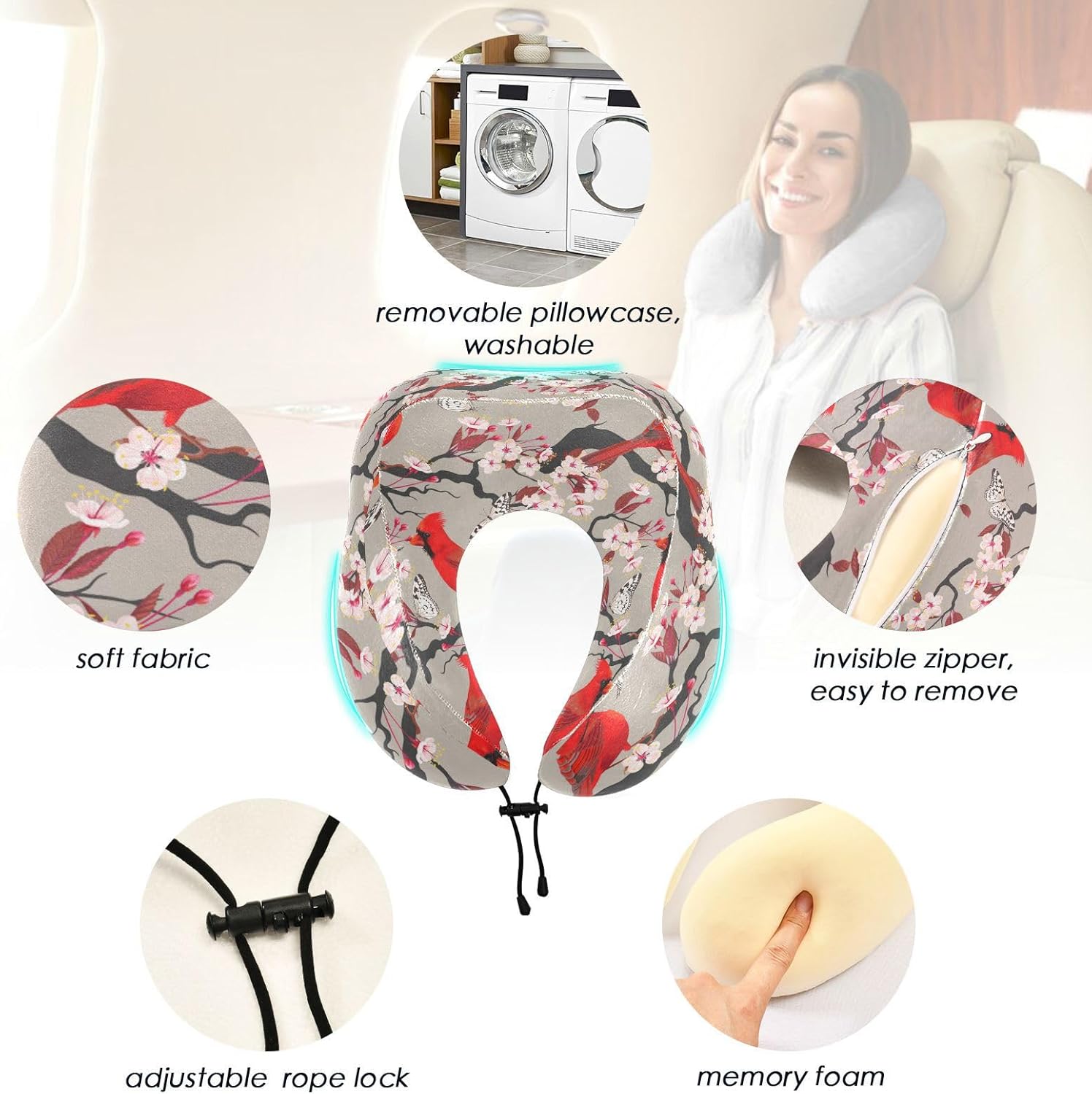 WusikdAdjustable Travel Pillow with Titanium Cover - Heat-Resistant for Professional Athletes Daily Use