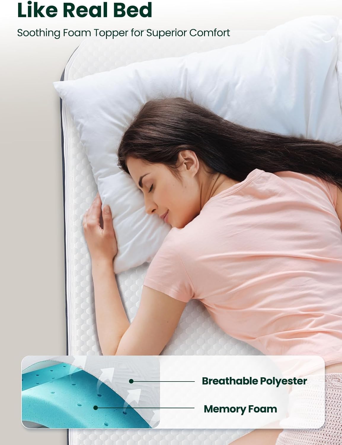 Soft and Cozy Luxury Air Mattress with Built-In Pump 900 lbs Support Easy to Inflate for Home Guests