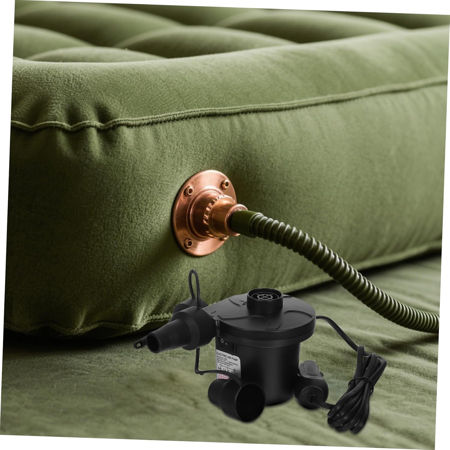 Charge Inflates in Second with Multi-NOzzle Electric Pump for Camping Travel More