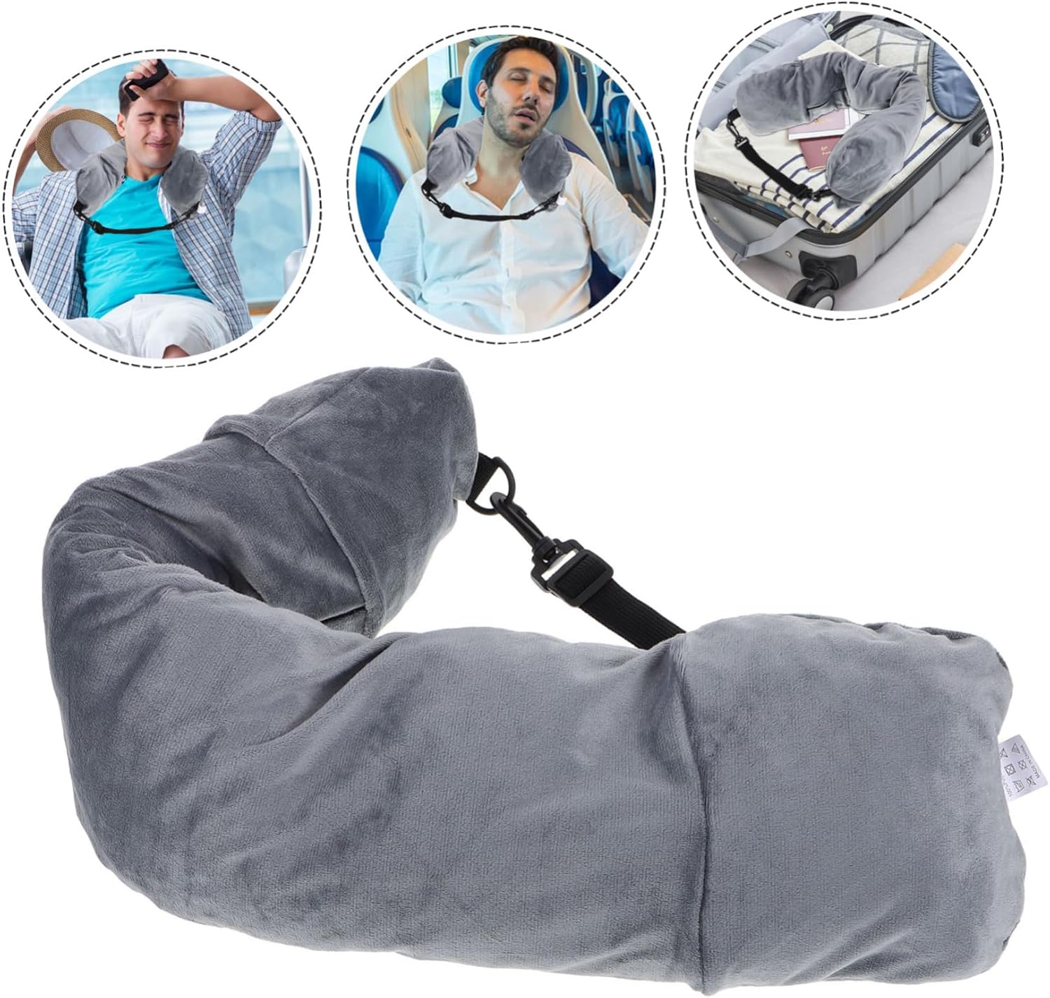 Luxshiny Travel Pillow with Storage Function for Airplane or Long Flight