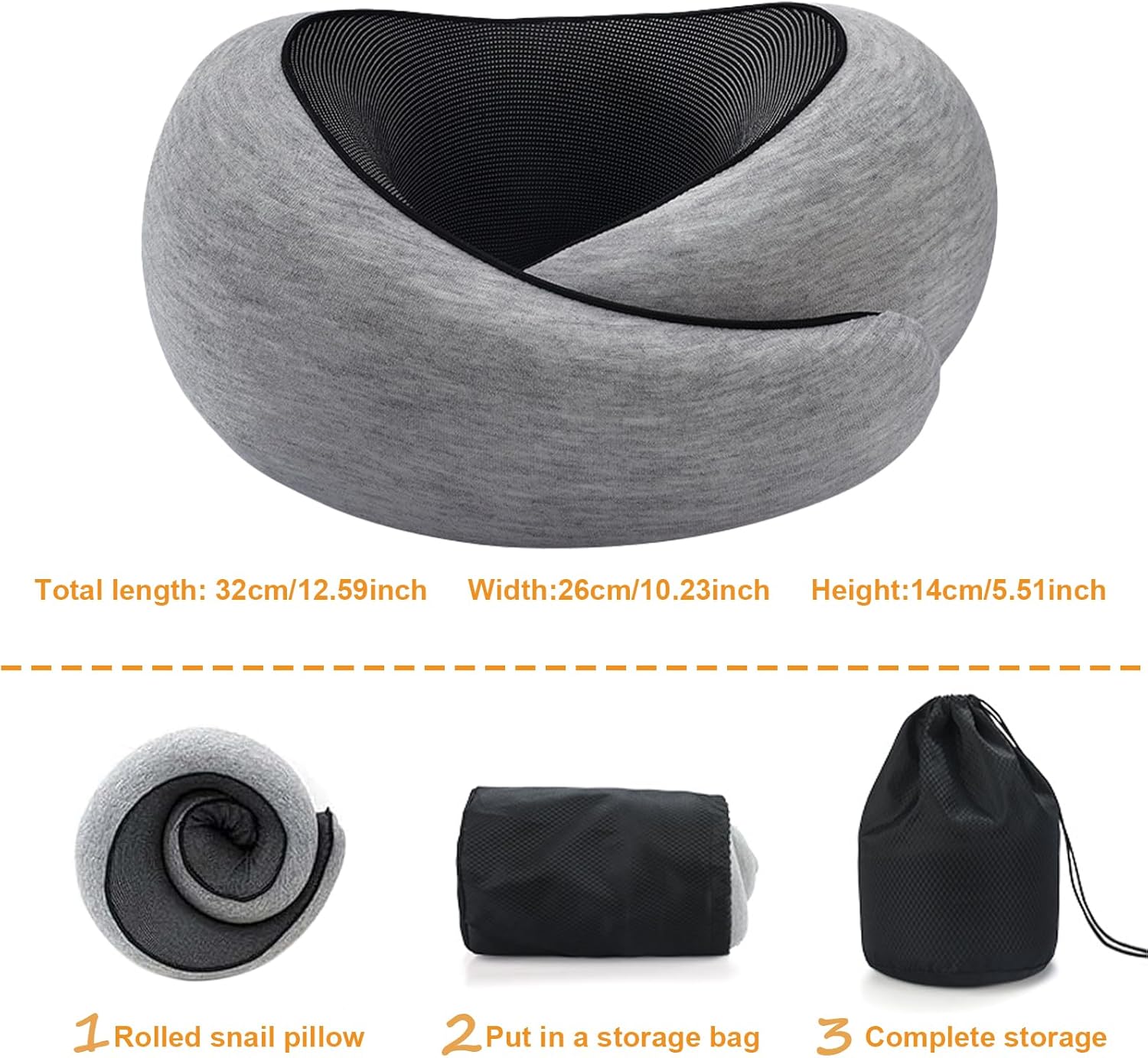 Adjustable Memory Foam Travel neck Pillow with Support for Airplanes Comfortable for Long Flights and Extensive Use