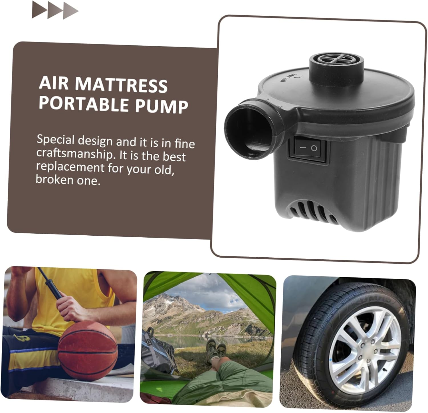 ABOOFAN 1 Set Electric Air Pump with US Plug for Air Mattresses More