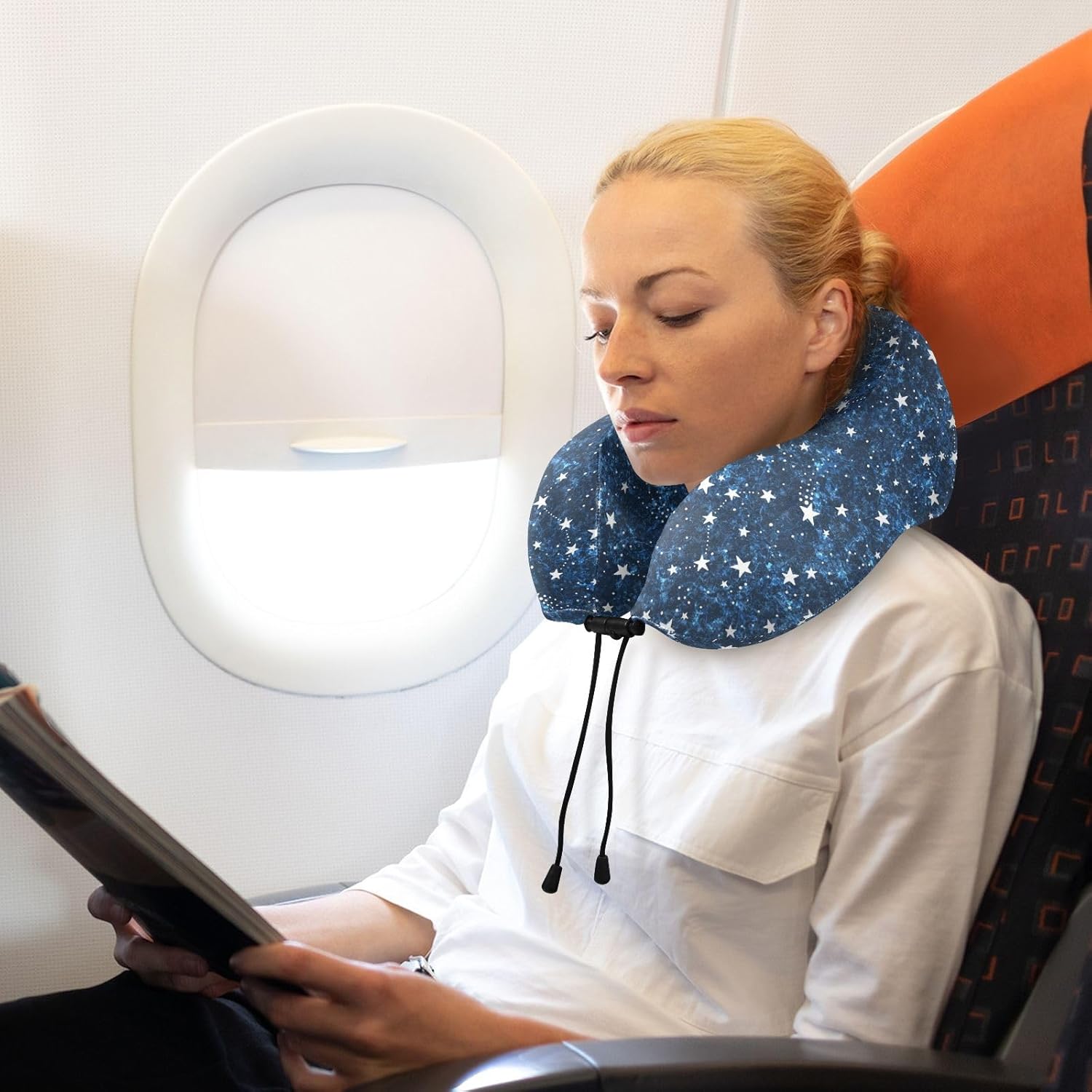 OTVEE Travel Pillow Comfort Neck Support Best for Airplane Home Use