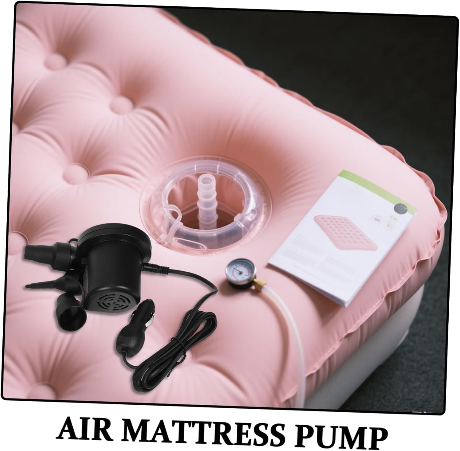 DECHOUS Air Pump for Inflatables Quick Inflation Multiple Nozzles Powerful Quiet Plug Plug