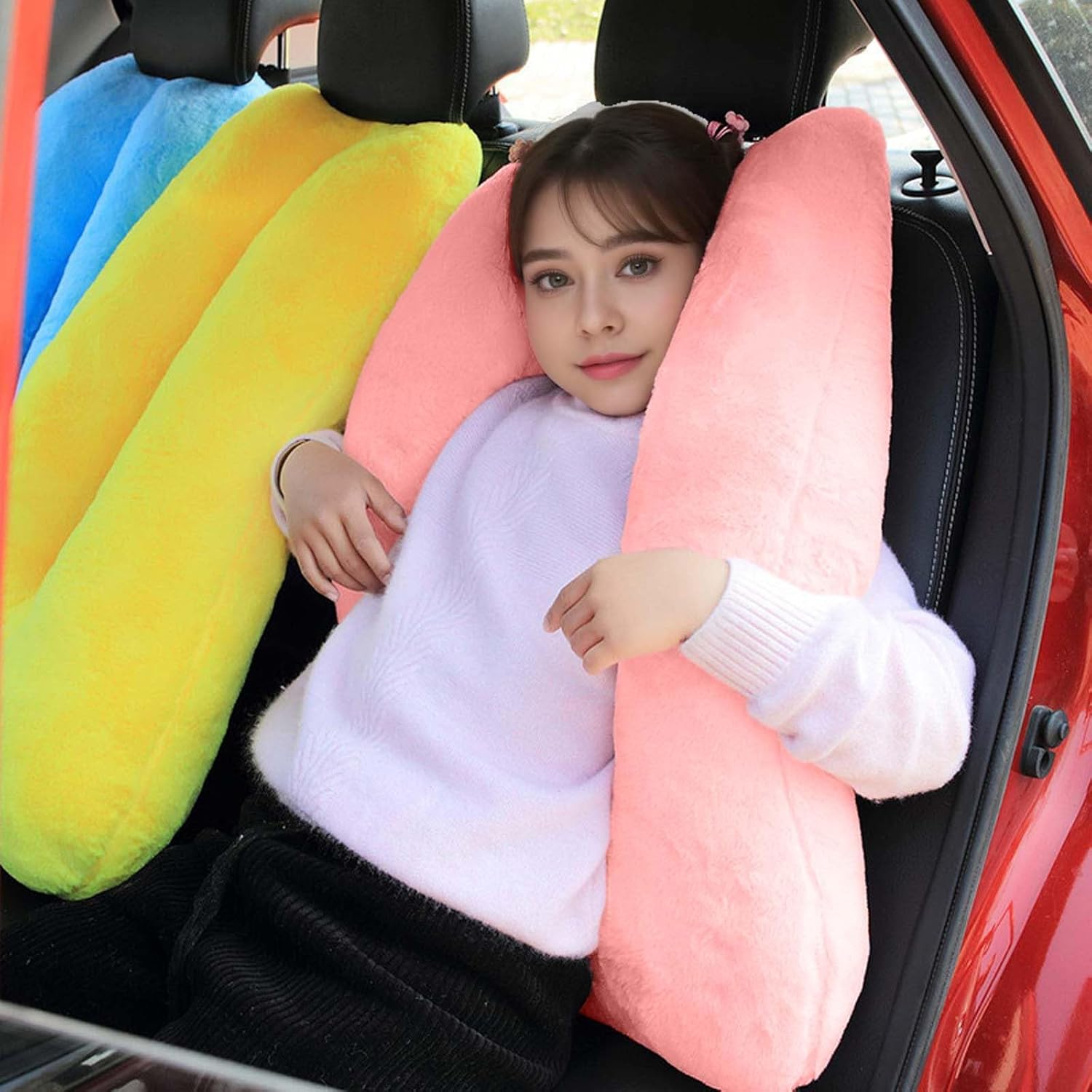 U-Shaped Travel Pillow for Kids Large Ergonomic Support for Comfort on the Go