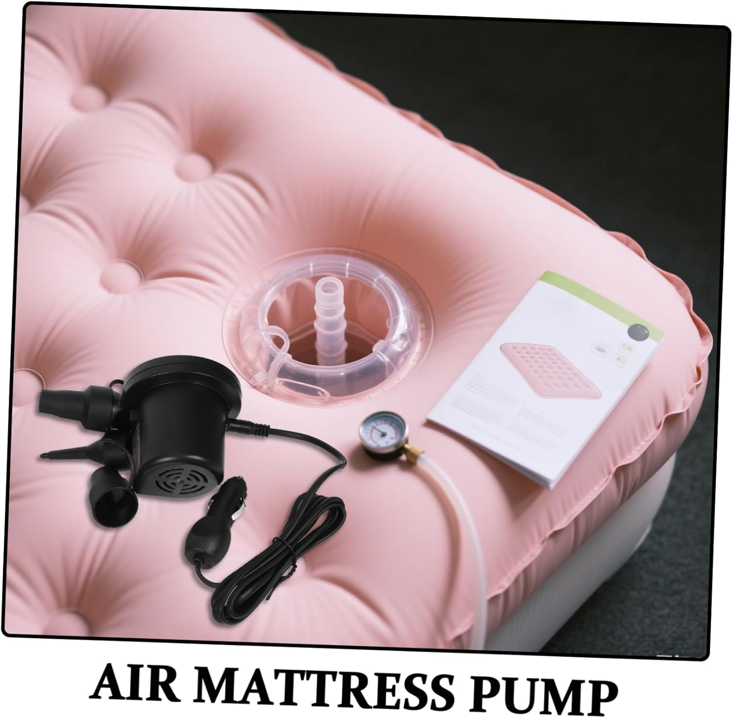 STOBAZA 1 Set Nozzle Quiet Operation Power Pump for Camping Pool Inflatable Beds Efficient Reliable