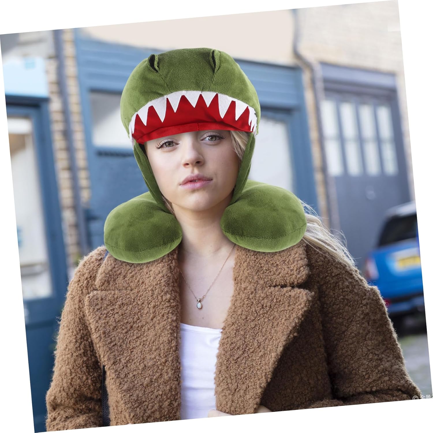PrettyZoom Dinosaur Neck Pillow for Travel Support Your Neck While on the Go
