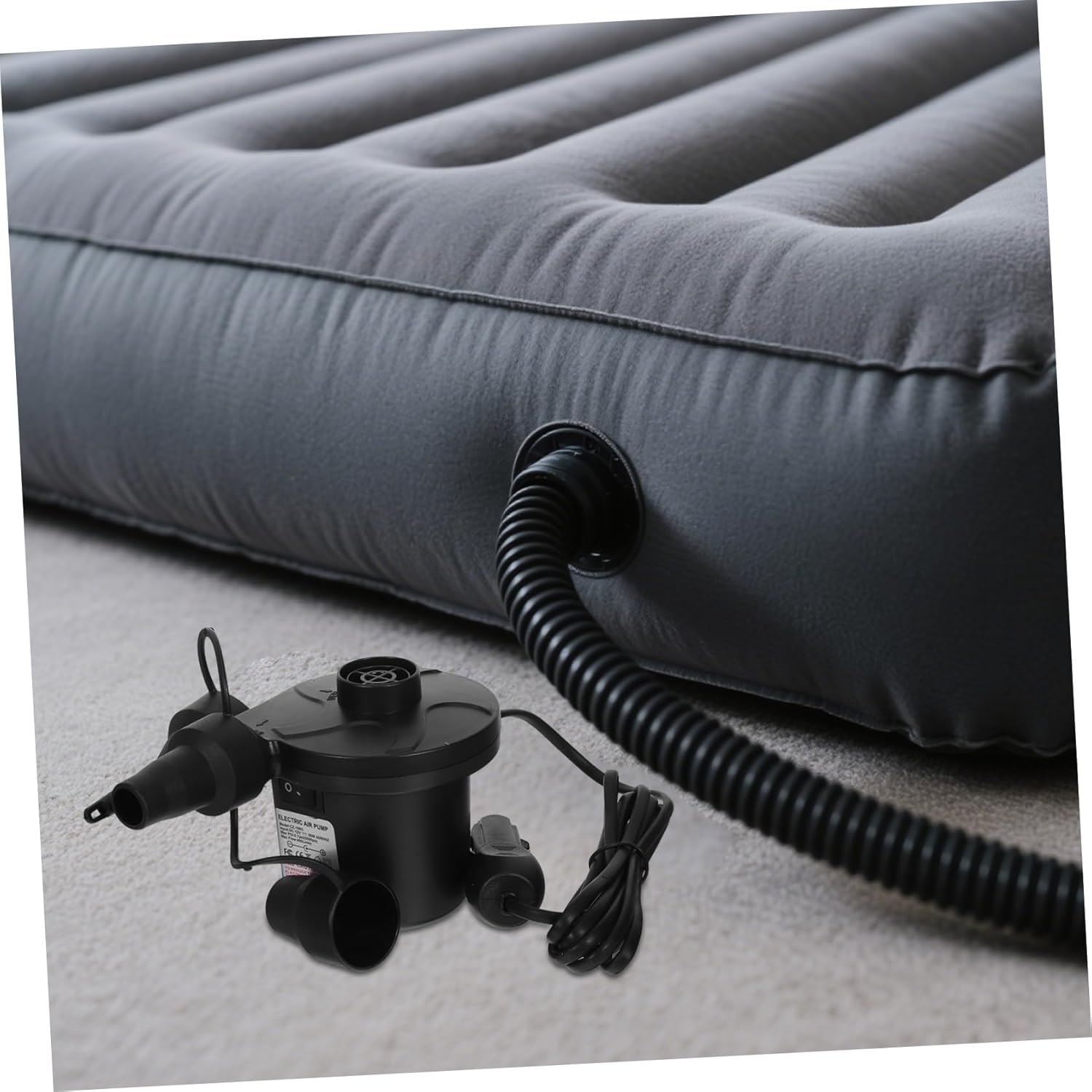 STOBAZA 1 Set Nozzle Quiet Operation Power Pump for Camping Pool Inflatable Beds Efficient Reliable