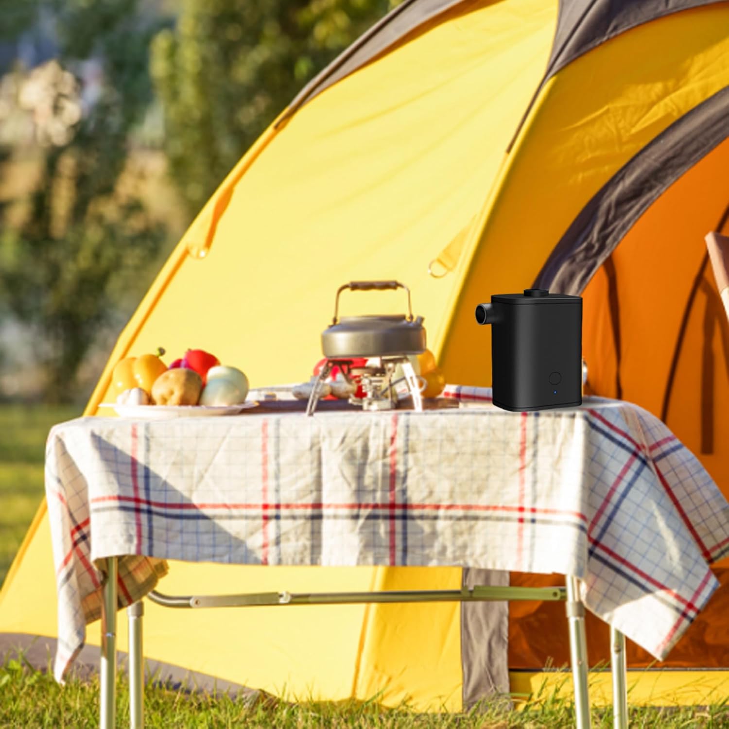 6-Piece 2-in-1 Air Pump Set with 5 Nozzles Rechargeable for Air Mattresses Pools More