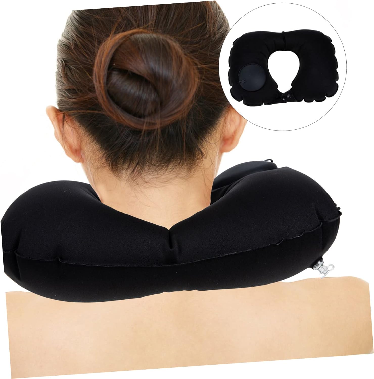 ABOOFAN Portable Inflatable Travel Pillow Neck Support Comfort for Flights More