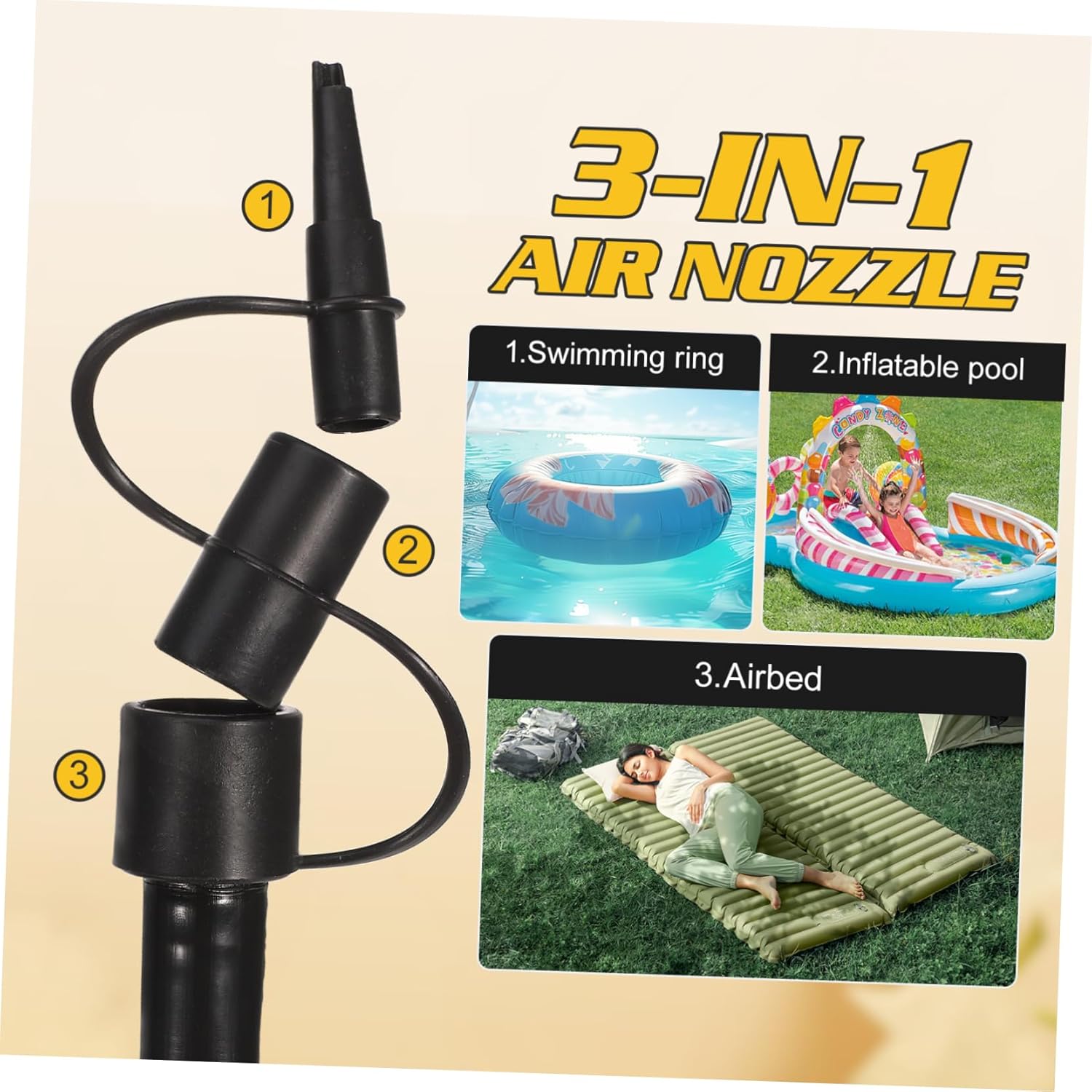 Mucklily Bellow Foot Pump Inflator for Air Mattress Camping Yoga Ball Portable