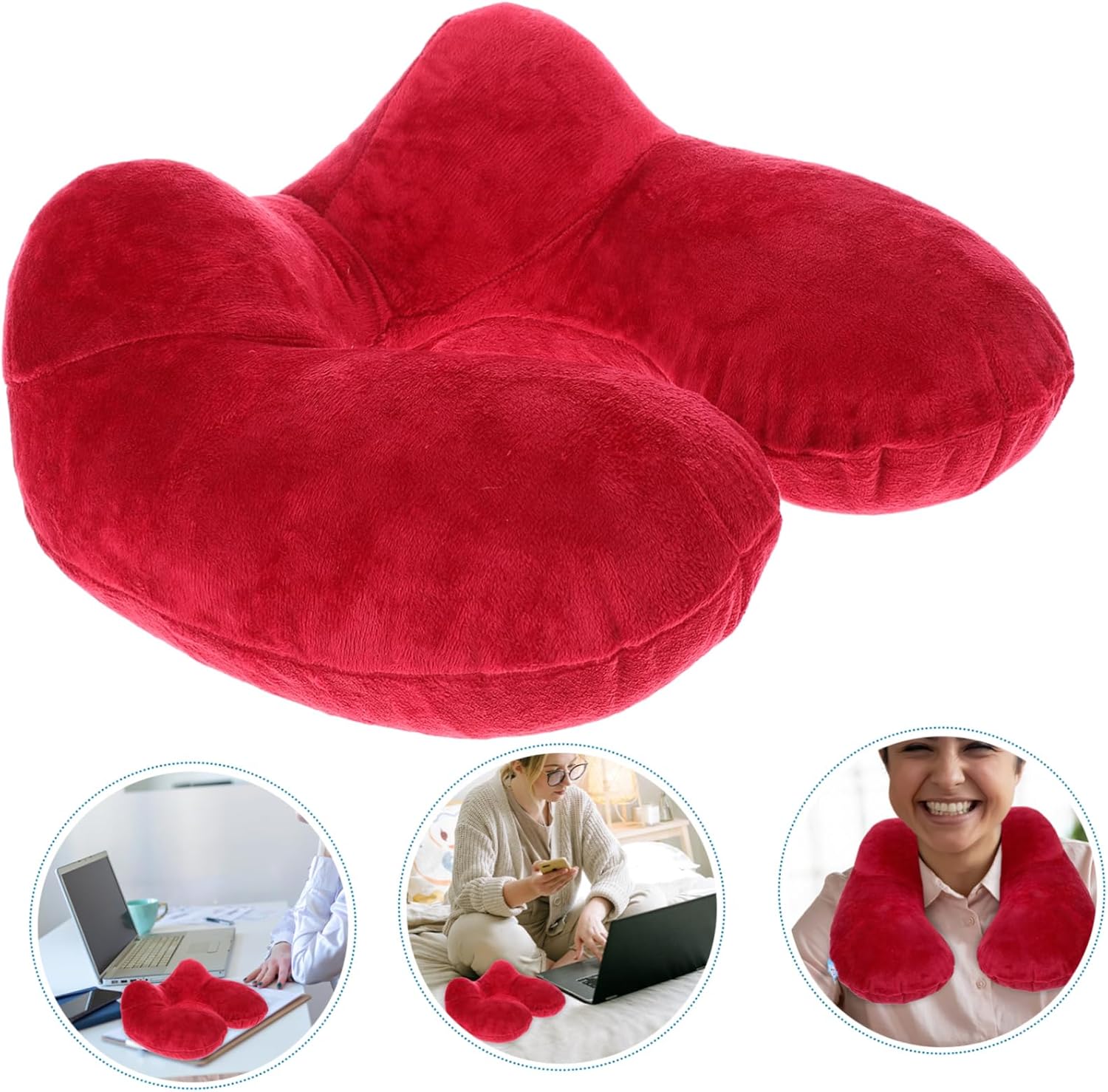 Firm Inflatable U-Shaped Neck Support Pillow for Ergonomic Travel Comfort