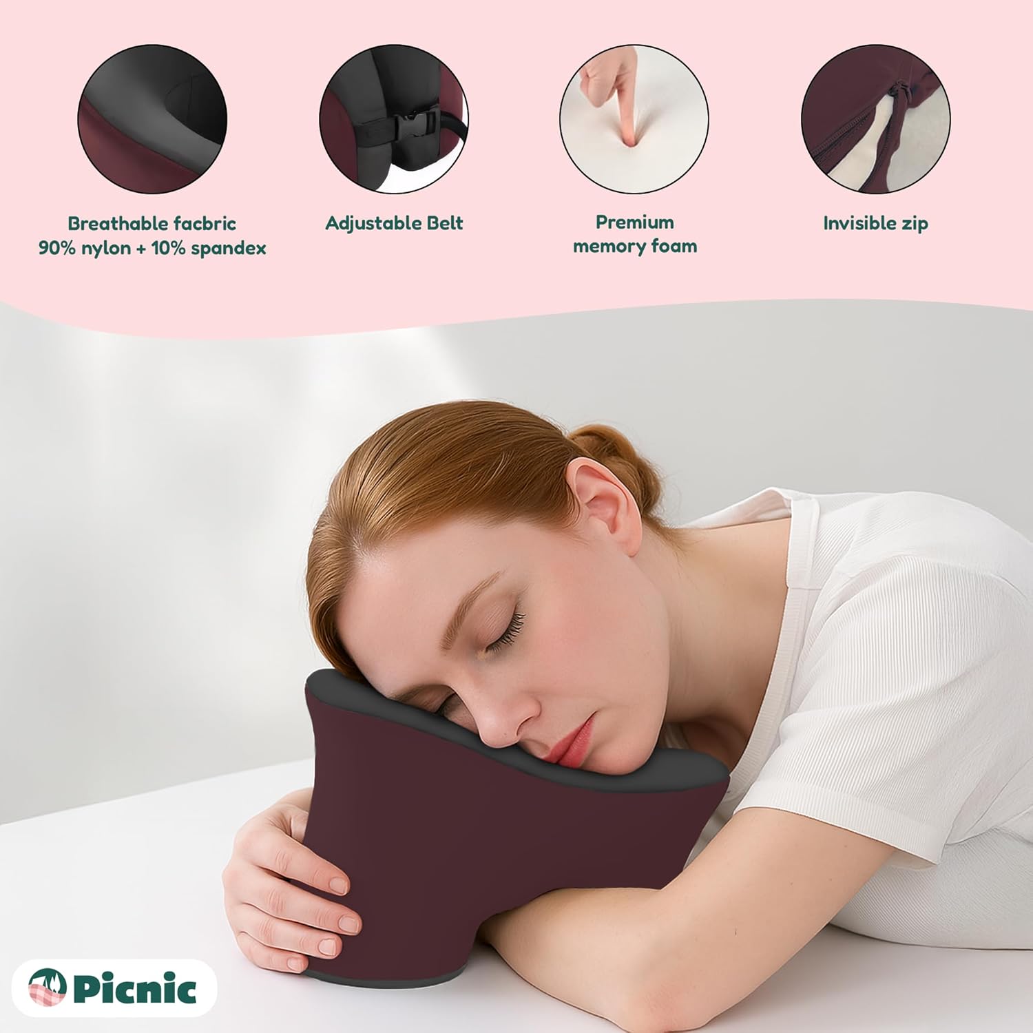 Cozy U-Shaped Memory Foam Travel Pillow for Comfort on the Go
