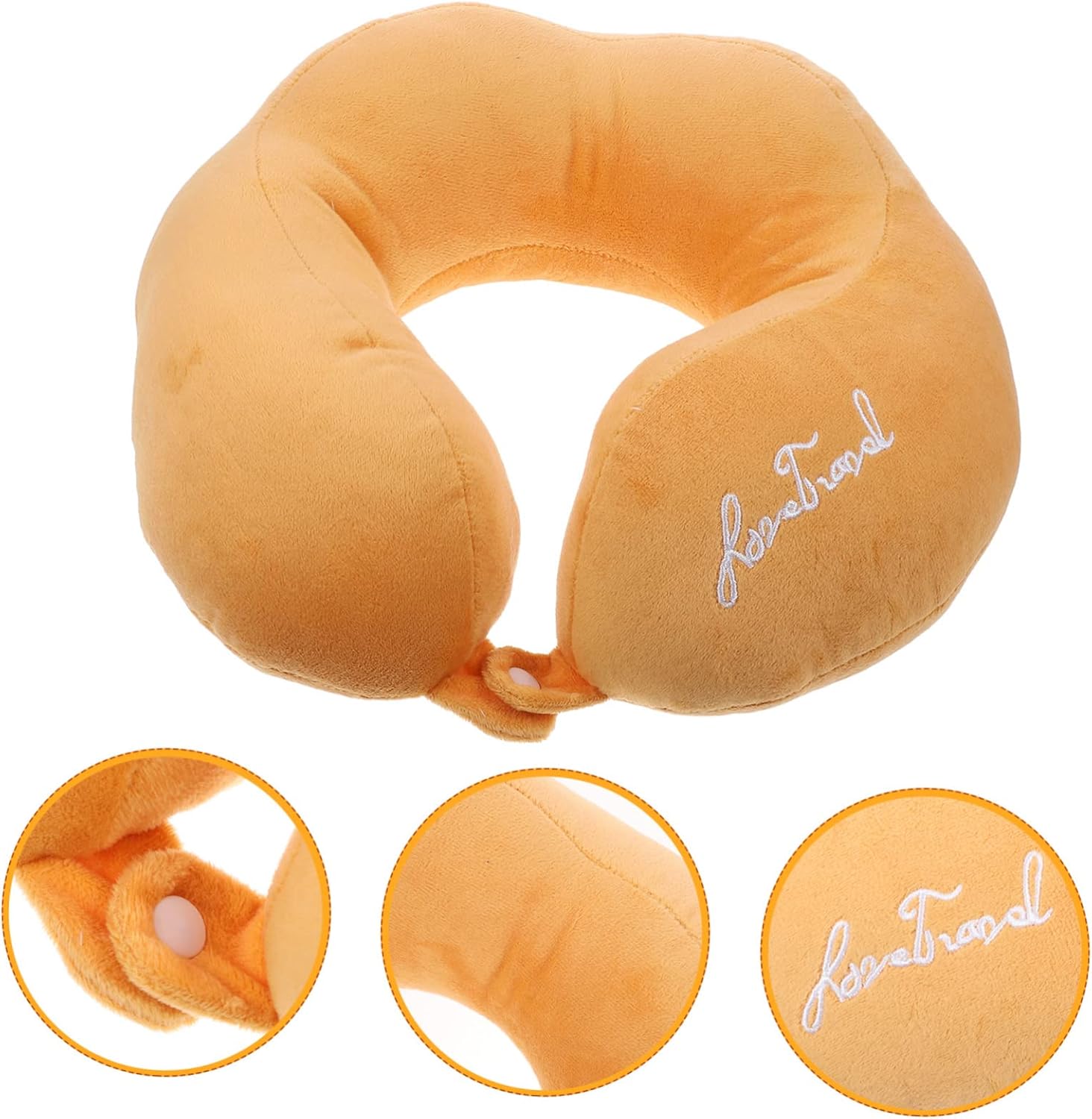 Happyyami U-Shape Travel Pillow Comfortable Neck Cushion with Design for Airplane Train and Car