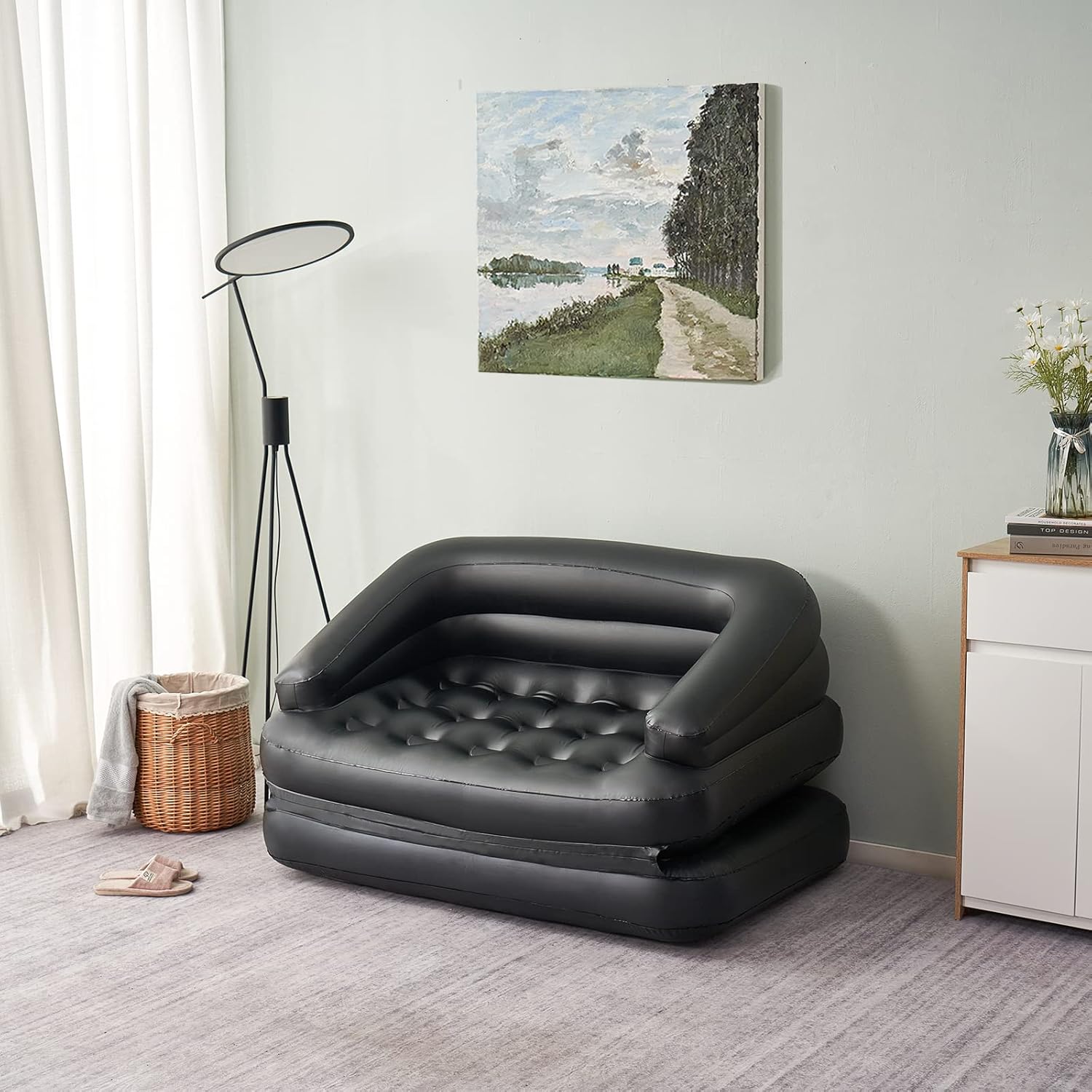 RAPTAVIS Inflatable Sofa Bed Full Size for Camping and Outdoor Use