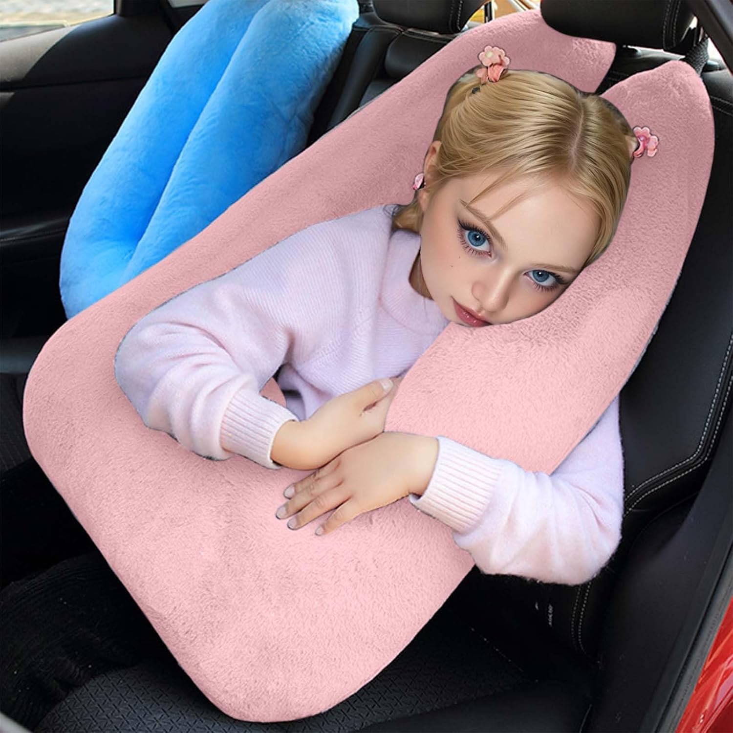 U-Shaped Travel Pillow for Kids Large Ergonomic Support for Comfort on the Go