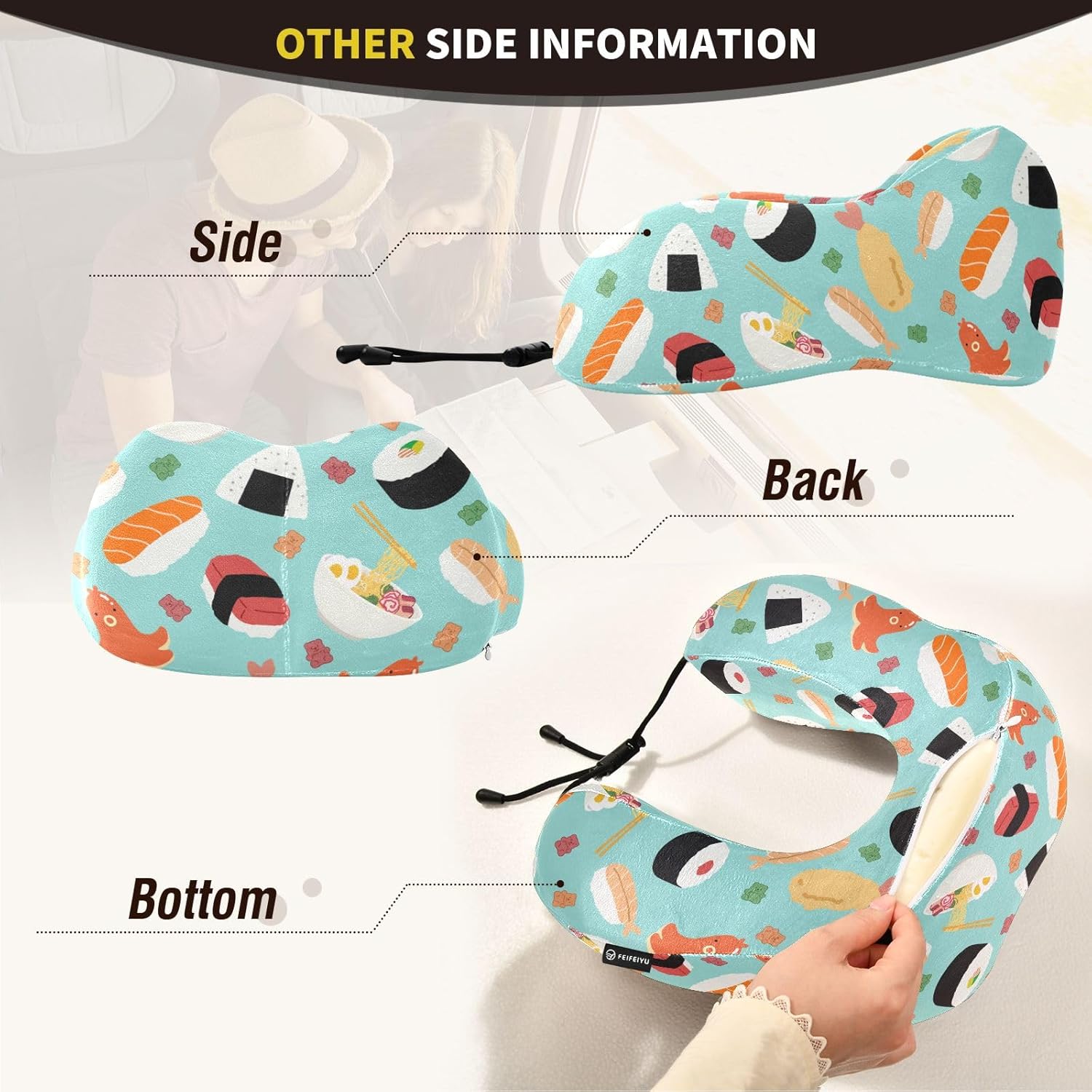 ALAZA Neck Travel Pillow for Airplanes - Memory Foam for Comfort Support