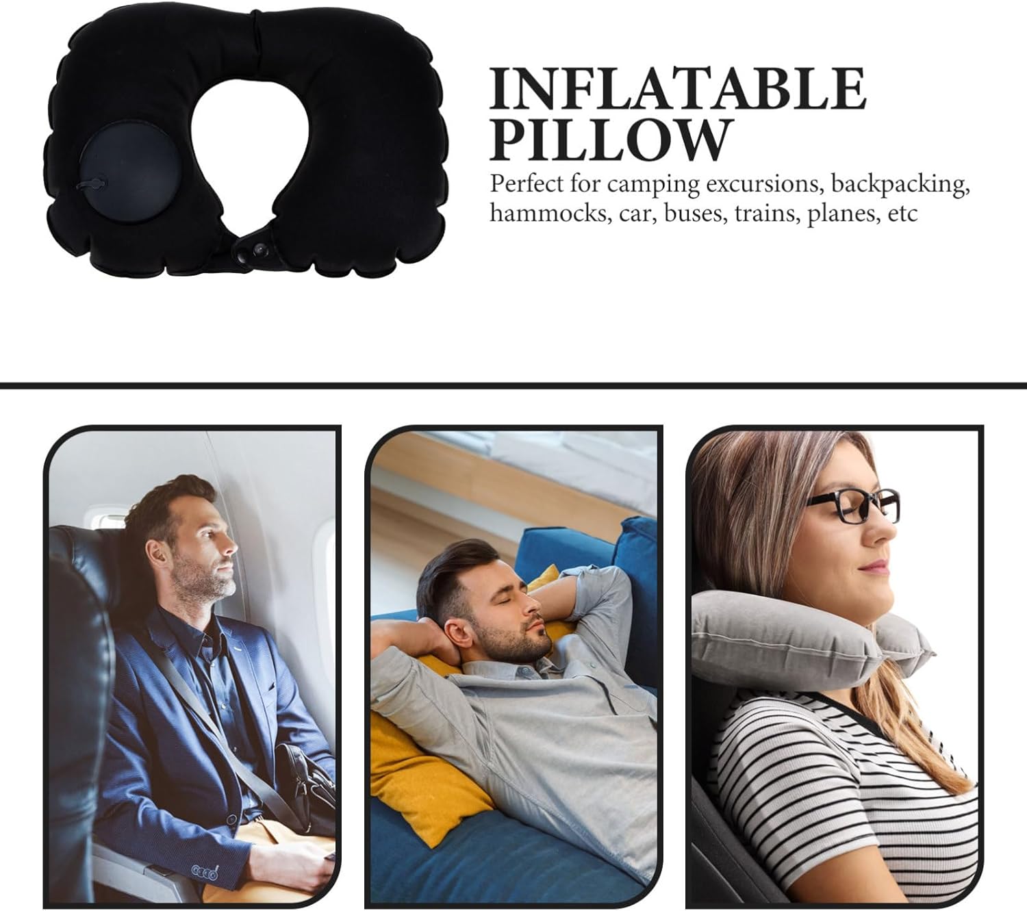 CHILDWEET Inflatable Travel Pillow - Comfortable Neck Pillow for Airplane Use Portable Travel Supply