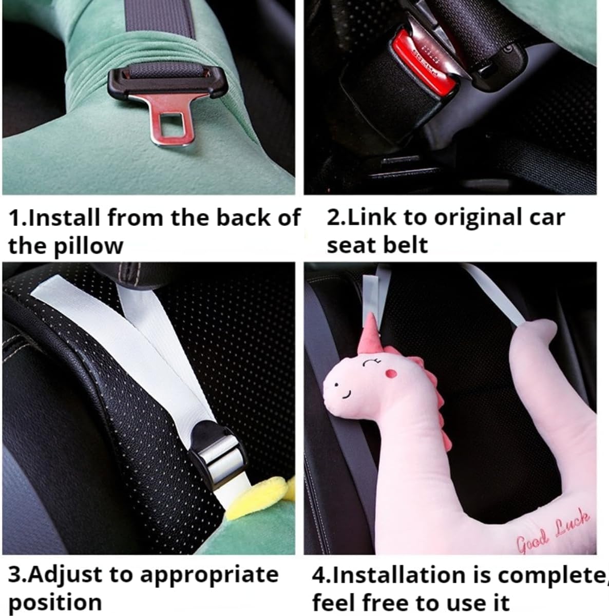 Japado Cute Cartoon Travel Pillow for Car Rides Comfort for Kids