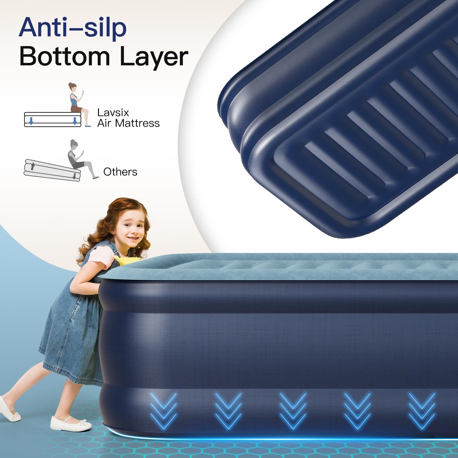 Compact Luxury Inflatable Air Mattress for Twinned Sleepers - Built-in Pump Auto-Stop and More