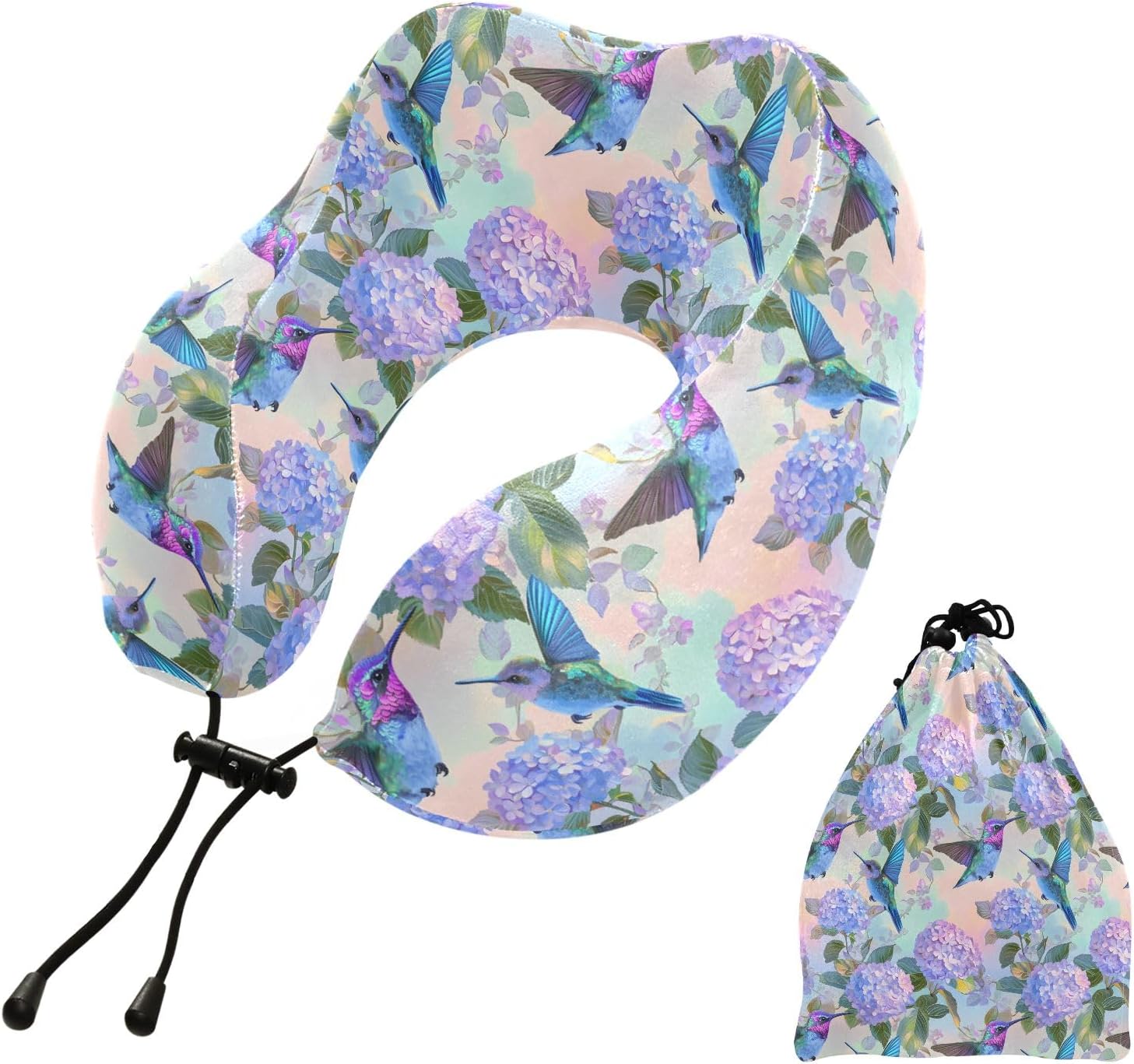 ALAZA Memory Foam Travel Neck Pillow - Washable Portable Memory Support for Airplanes Camping More