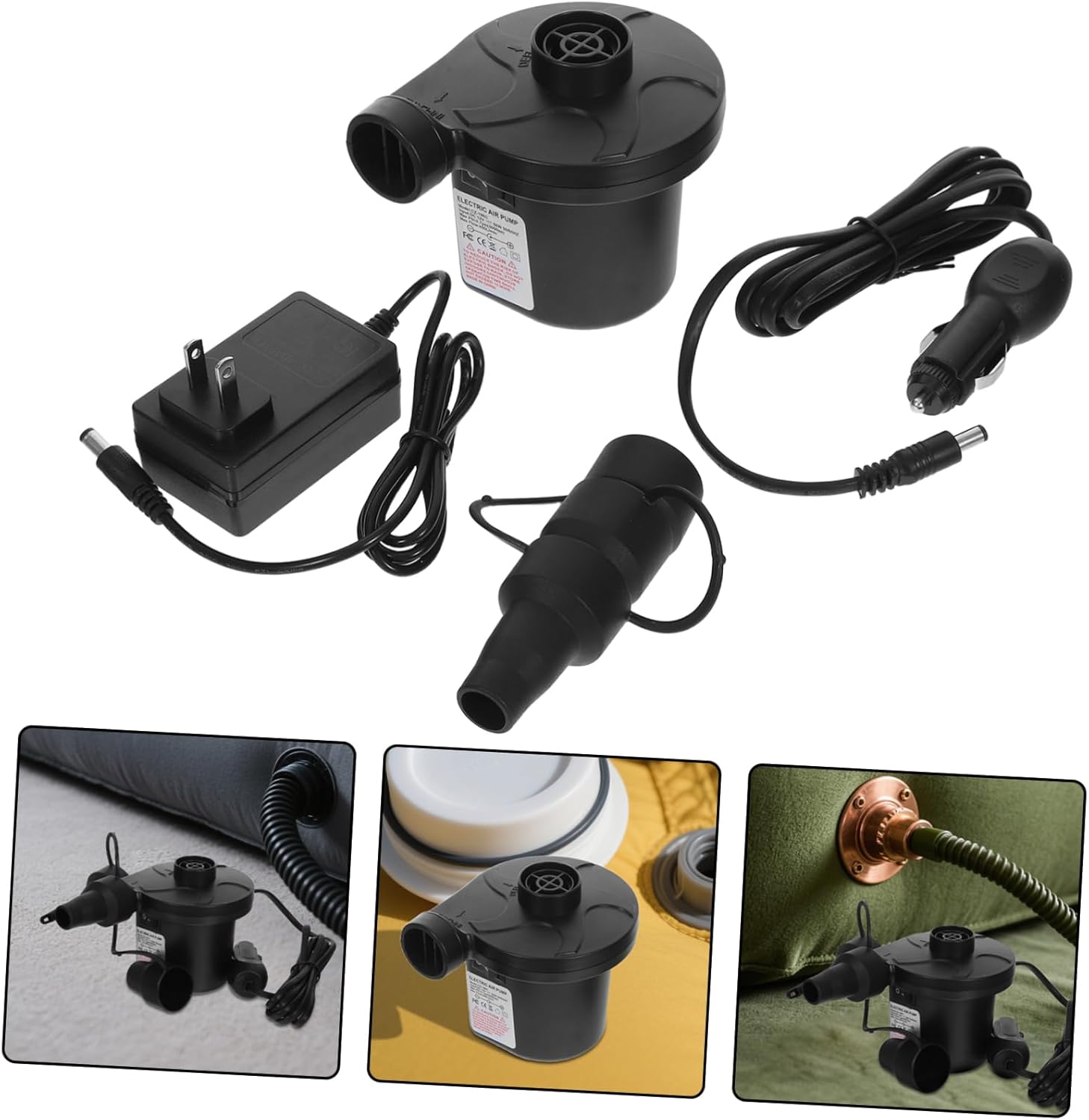 STOBAZA 1 Set Nozzle Quiet Operation Power Pump for Camping Pool Inflatable Beds Efficient Reliable