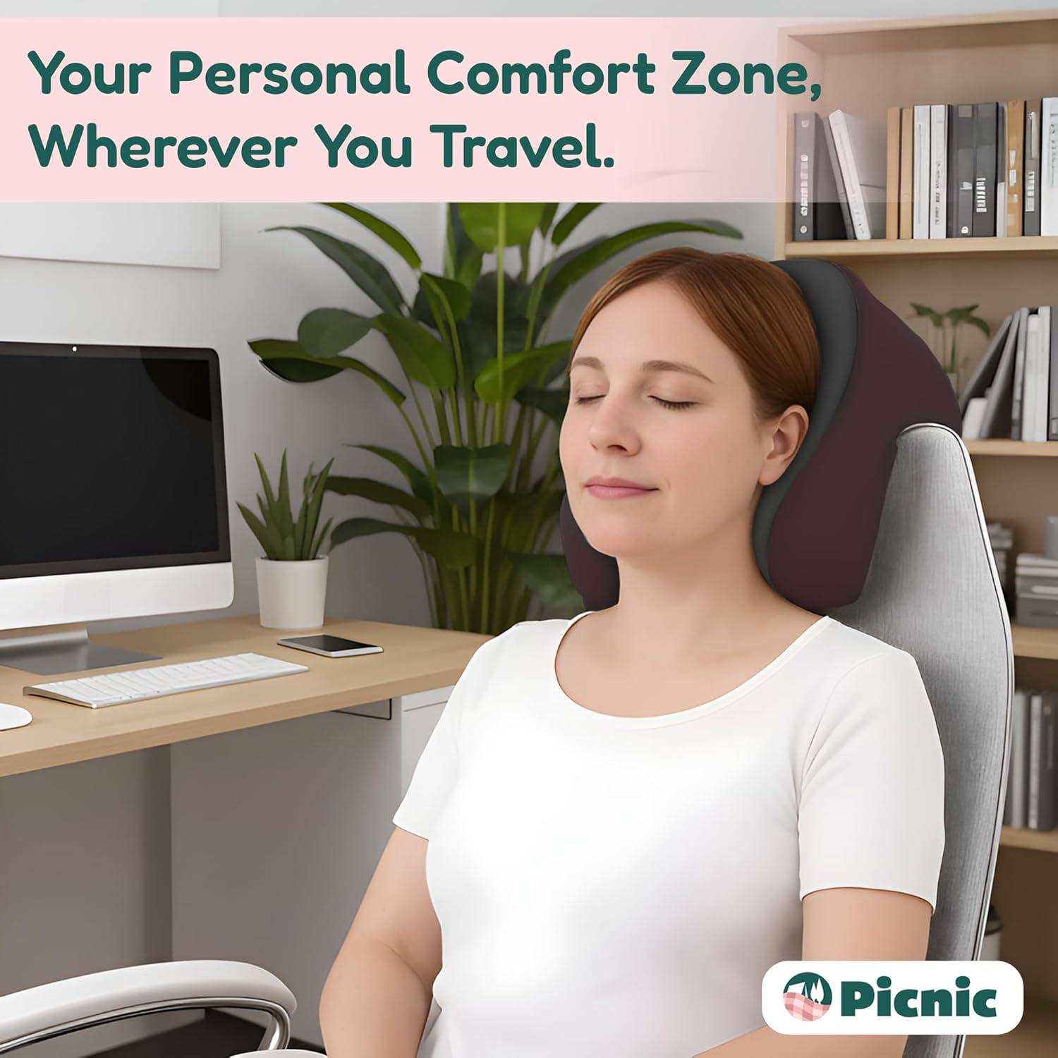 Cozy U-Shaped Memory Foam Travel Pillow for Comfort on the Go