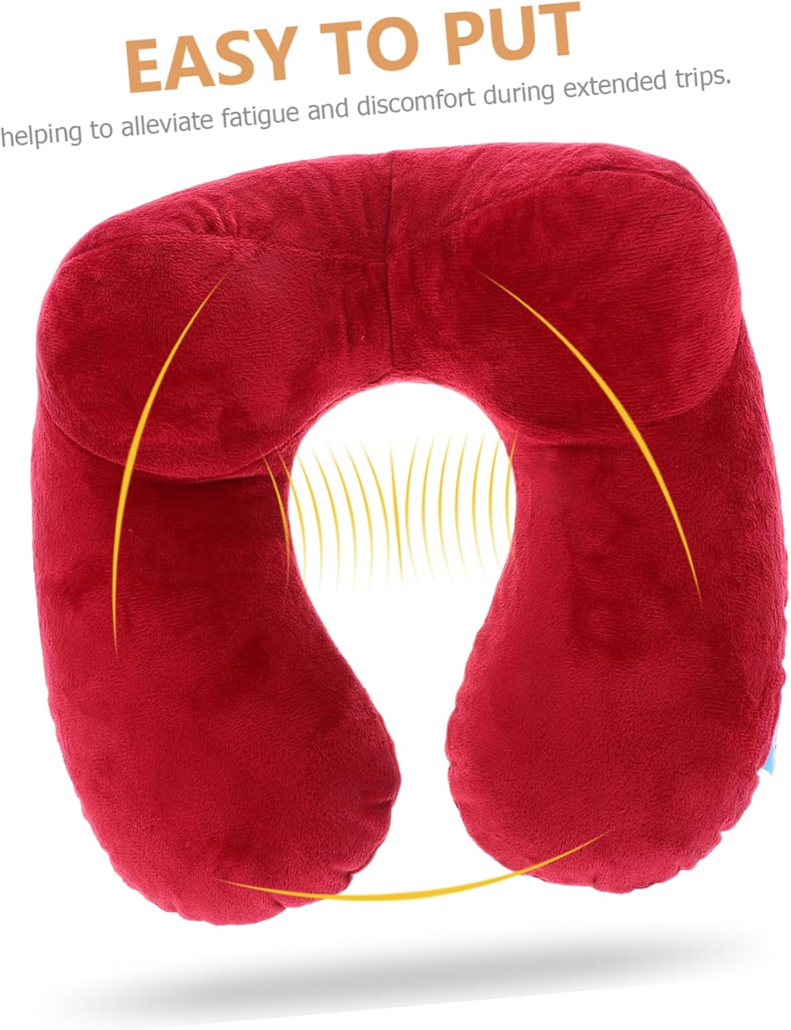 Kisangel Inflatable U-Shaped Neck Pillow for Travel Ergonomic Support for Airplanes Cars Trains