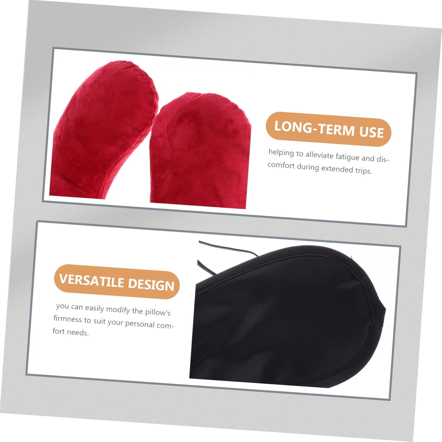 Kisangel Inflatable U-Shaped Neck Pillow for Travel Ergonomic Support for Airplanes Cars Trains