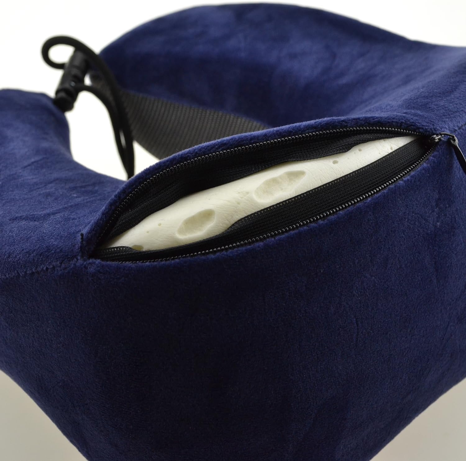 Bi-Trust U-Shape Memory Foam Travel Pillow Neck Support Head Rest Car Plane Cushion - Dark Blue